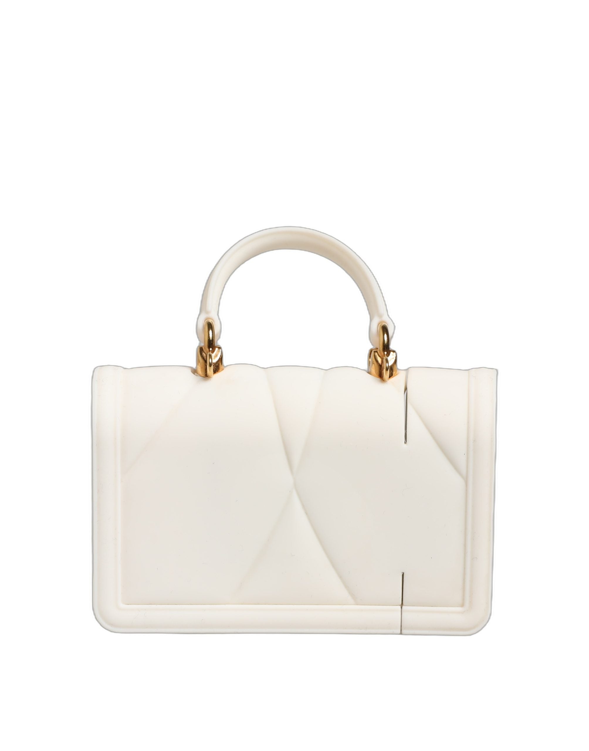 Indulge in the exquisite elegance of the Dolce & Gabbana White Silicone Devotion Heart Cover AirPods case, a symbol of Italian craftsmanship and luxurious allure.