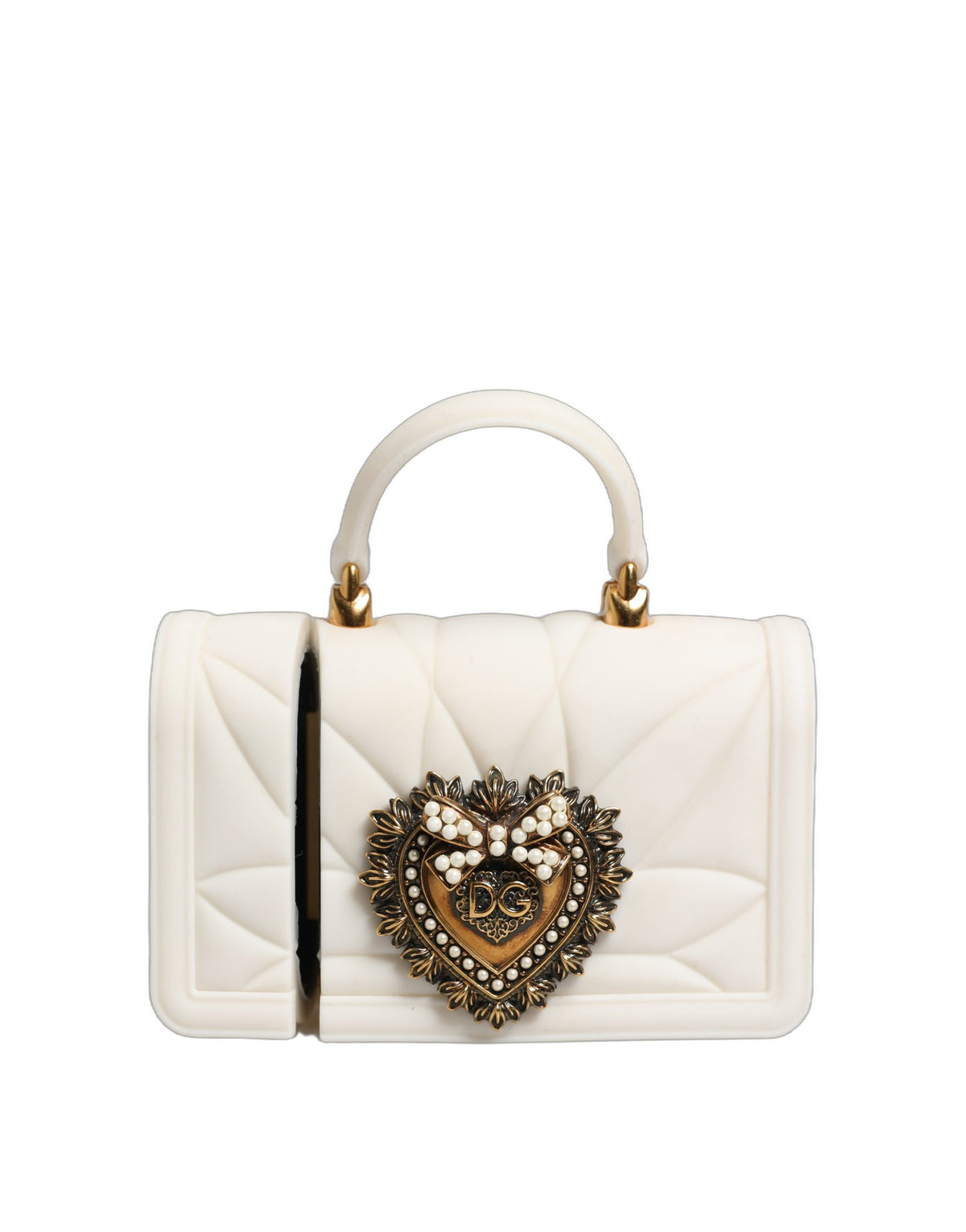 Dolce & Gabbana White Silicone Devotion Heart AirPods Case