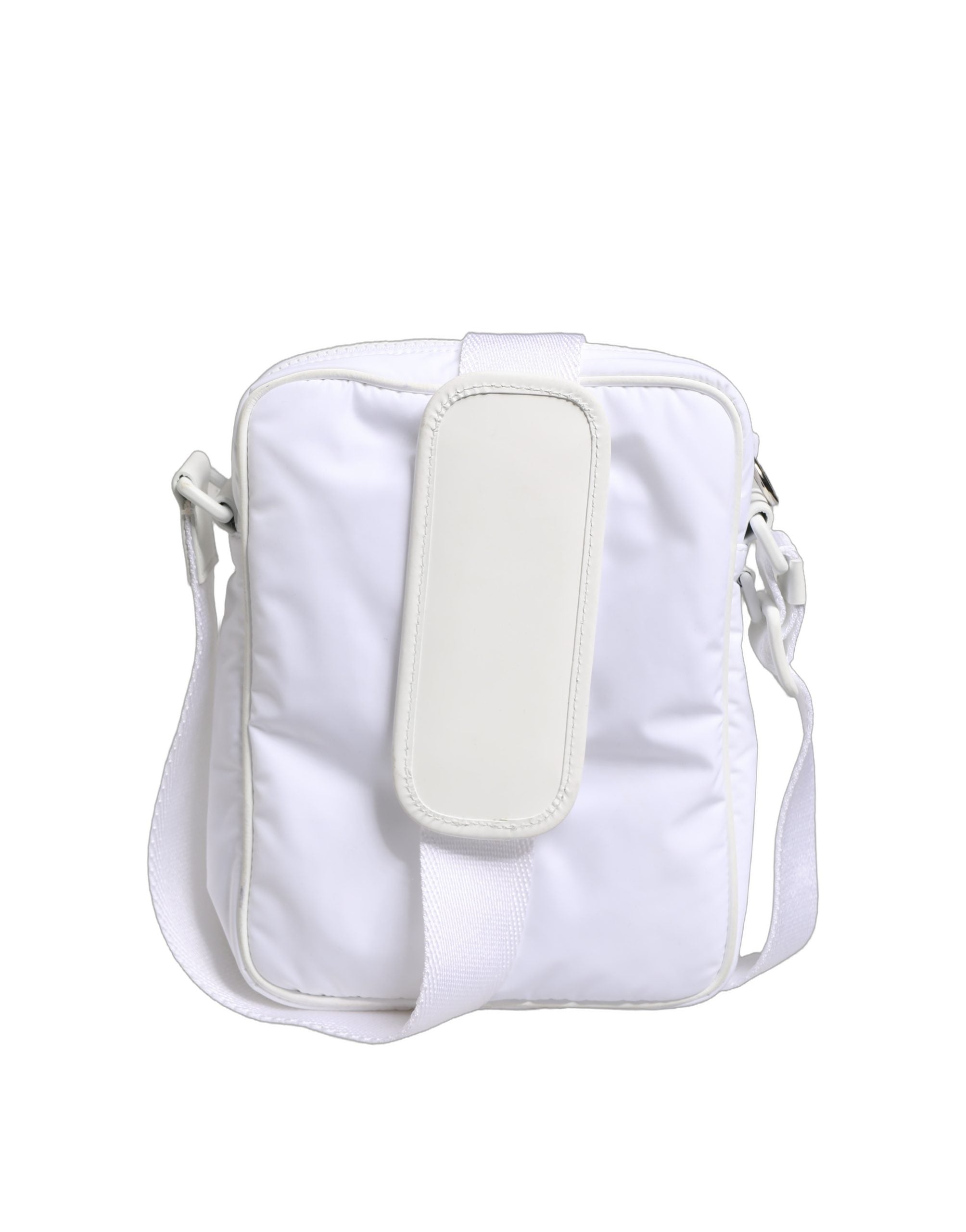 Dolce & Gabbana White Logo Plaque Crossbody Bag - Artisanal Luxury
