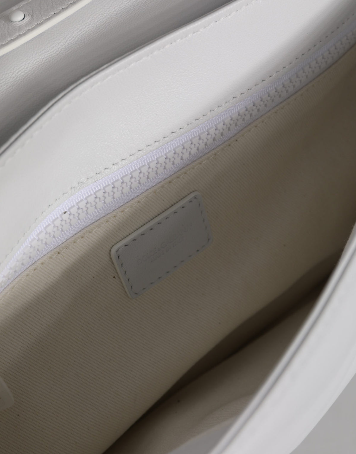 Dolce & Gabbana White Logo Plaque Crossbody Bag, Timeless Luxury
