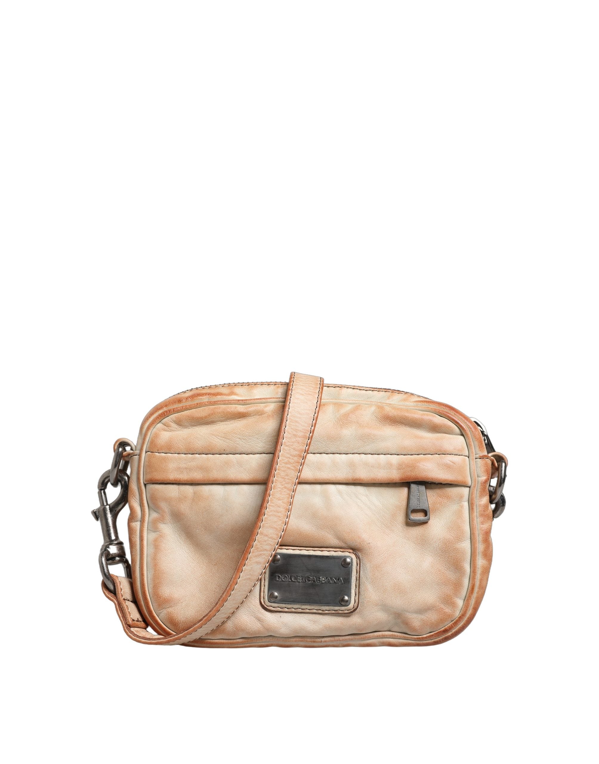 Dolce & Gabbana Beige Leather Shoulder Bag - Timeless Luxury