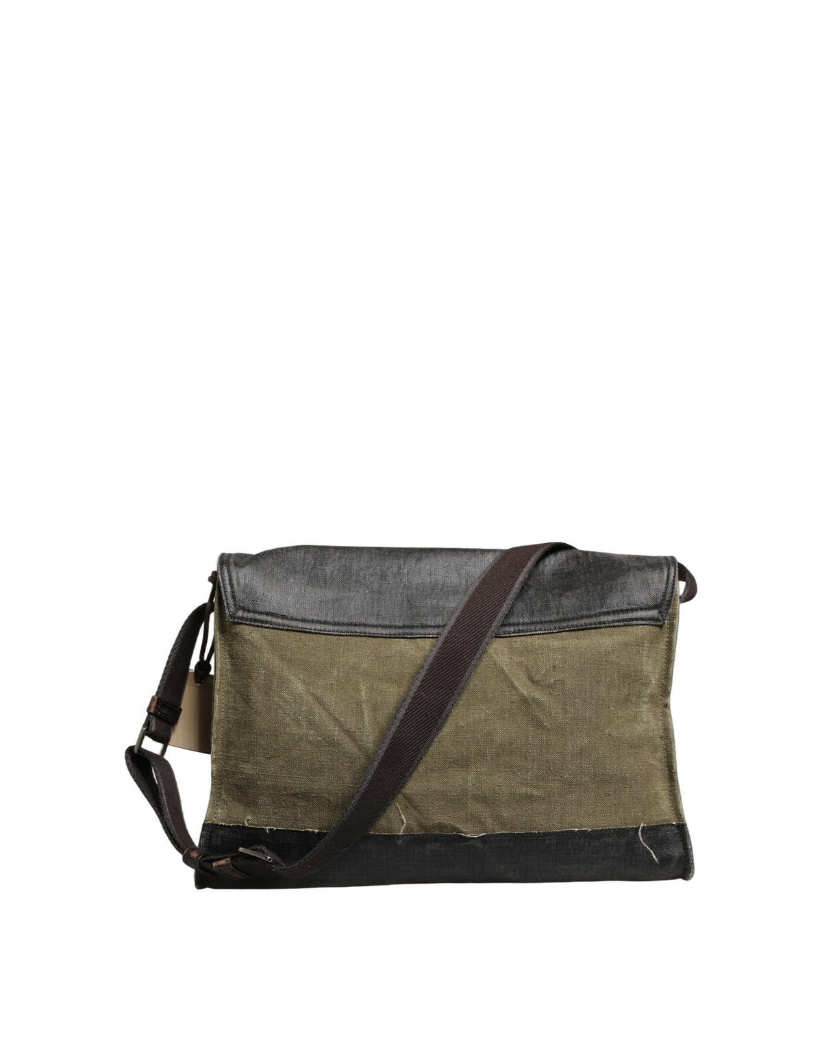 Dolce & Gabbana Military Green Two Tone Messenger Bag, Artisan Luxury