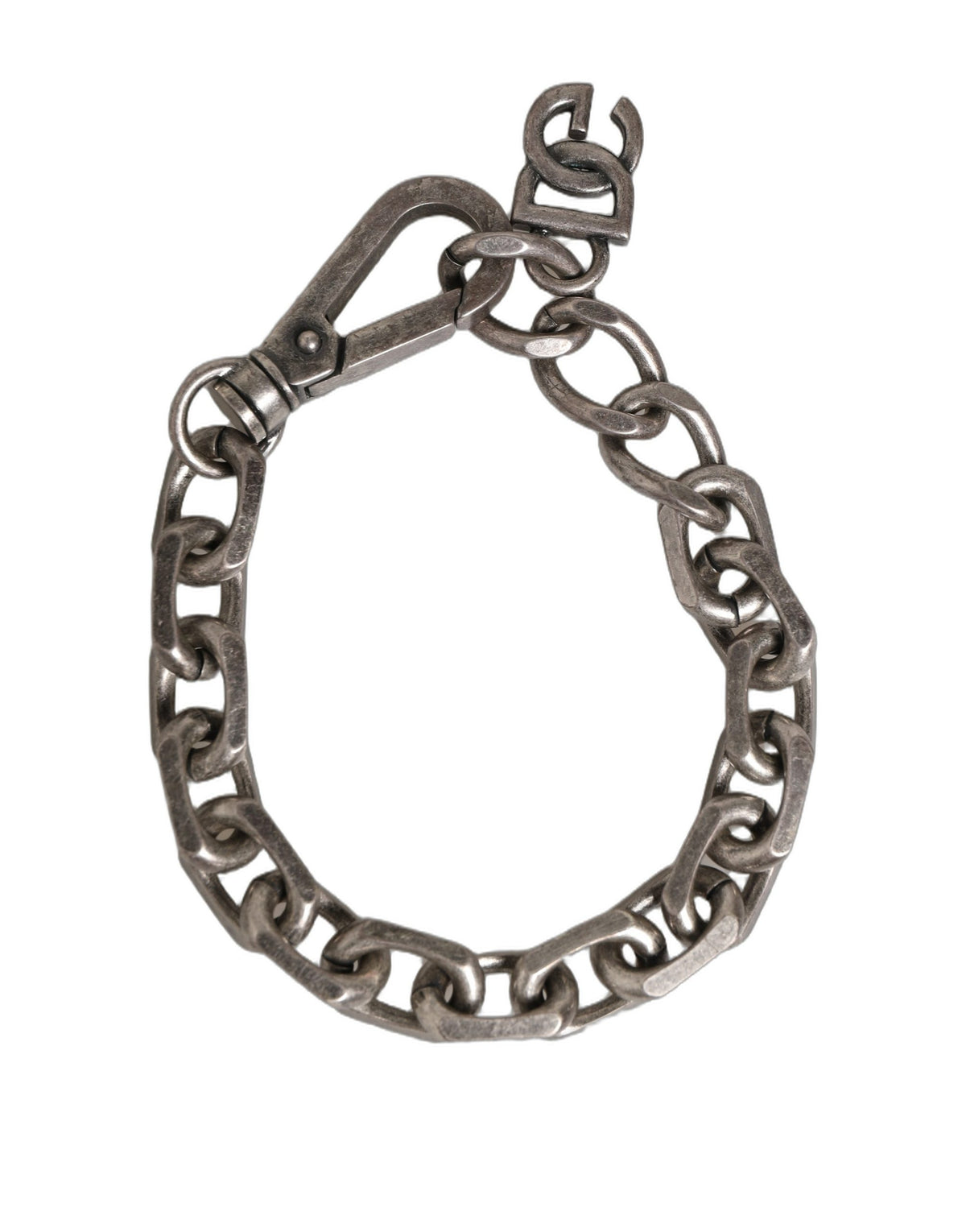 Dolce & Gabbana Silver Tone Heavy Chain Link Bracelet - Luxury Elegance