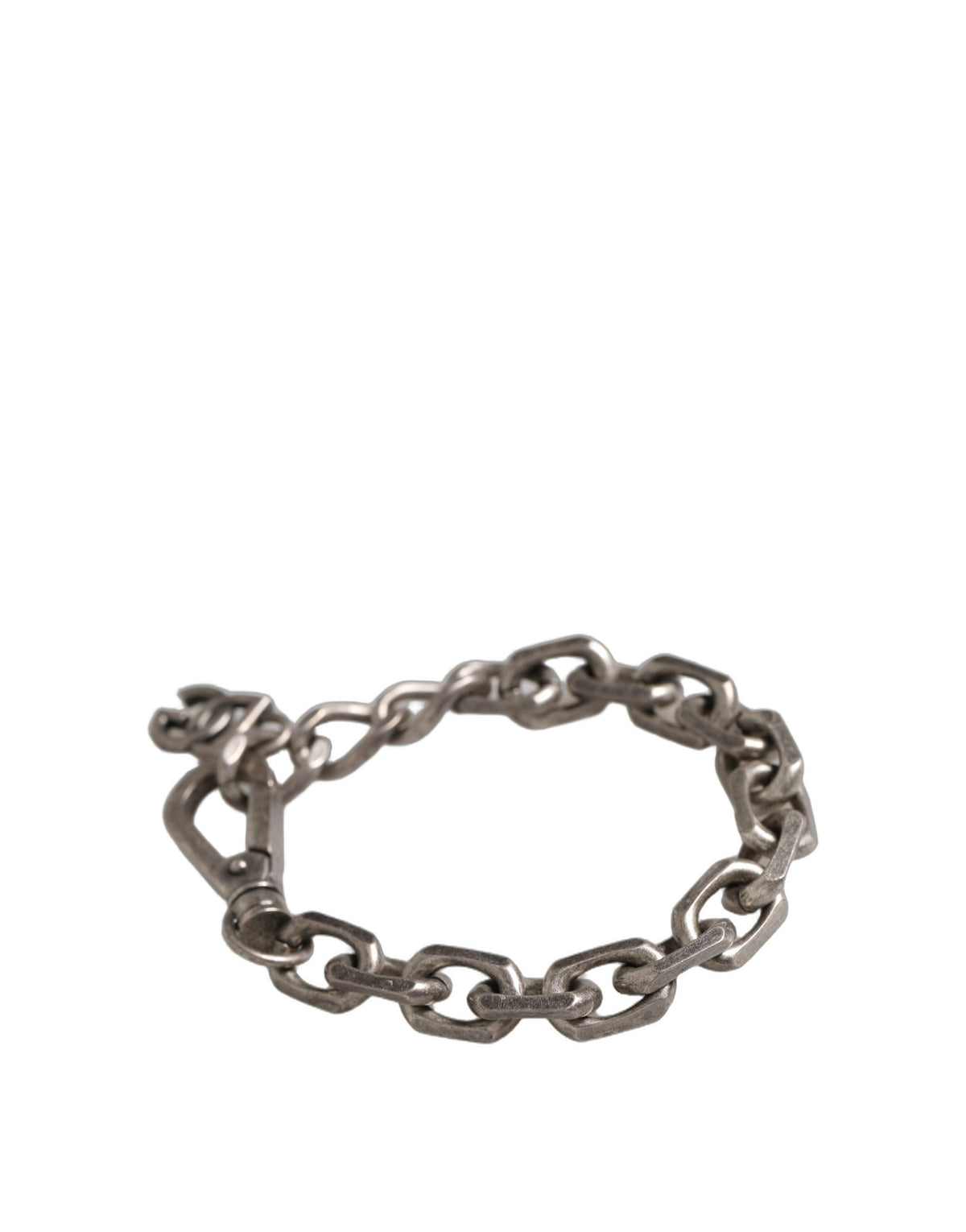 Dolce & Gabbana Silver Tone Heavy Chain Link Bracelet - Luxury Elegance