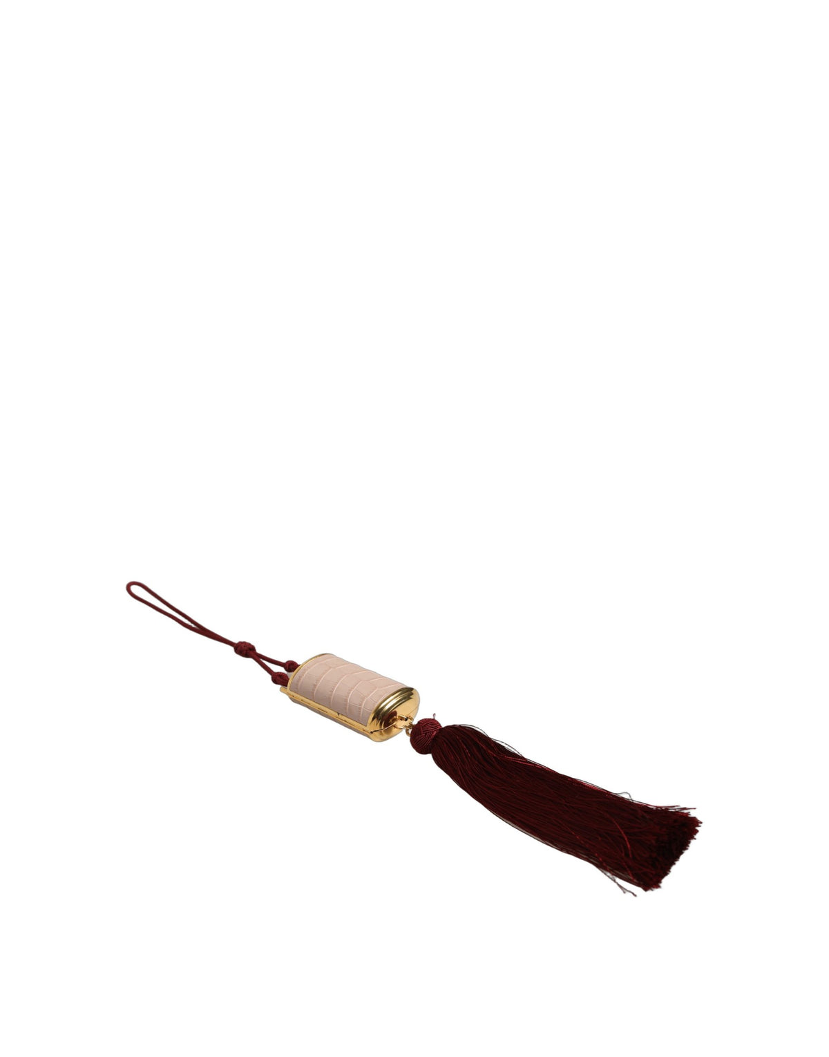 Dolce & Gabbana Pink Exotic Leather Mini Mirror Tassel Bag