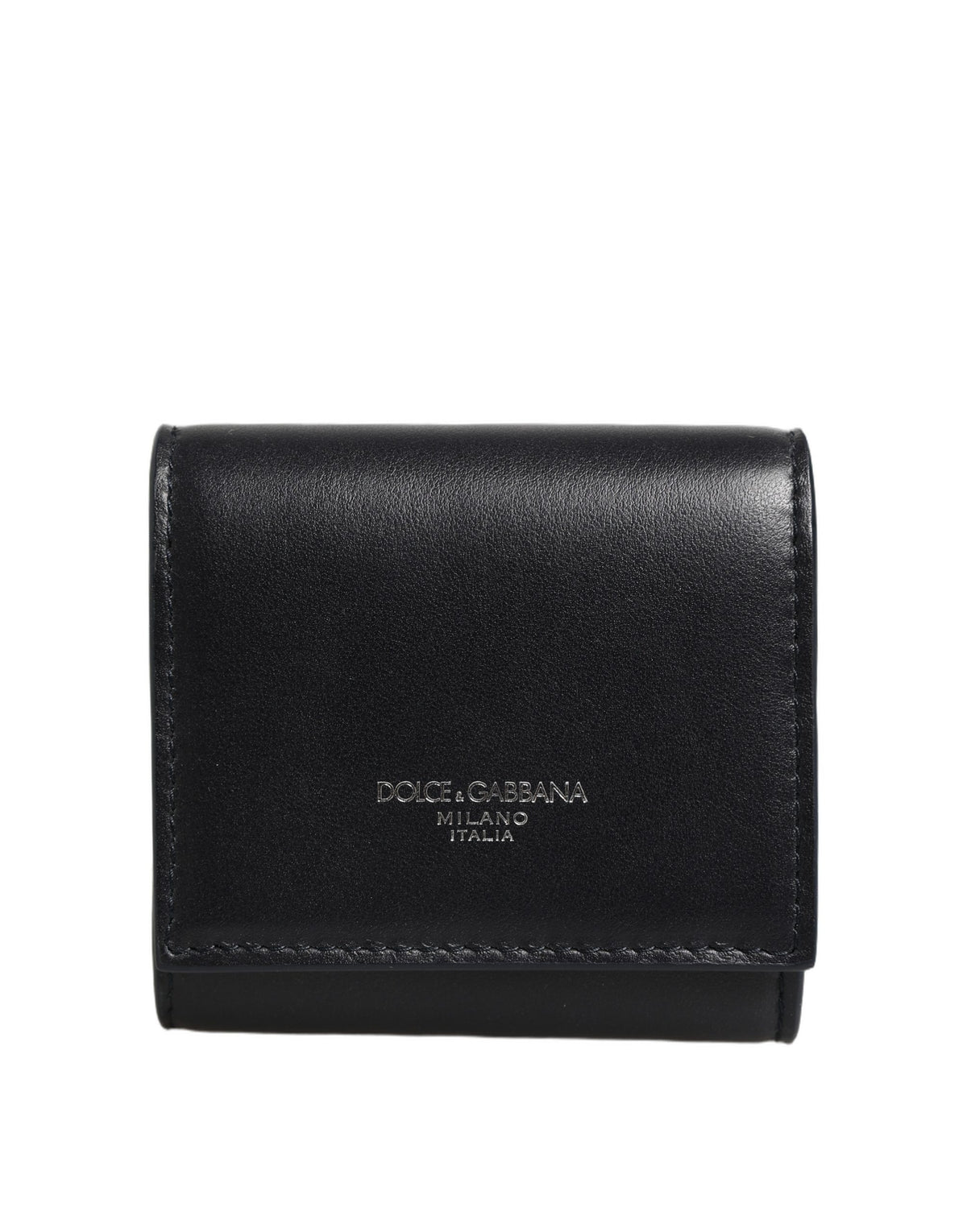 Dolce & Gabbana Black Calfskin Leather Bifold Wallet - Luxury Redefined