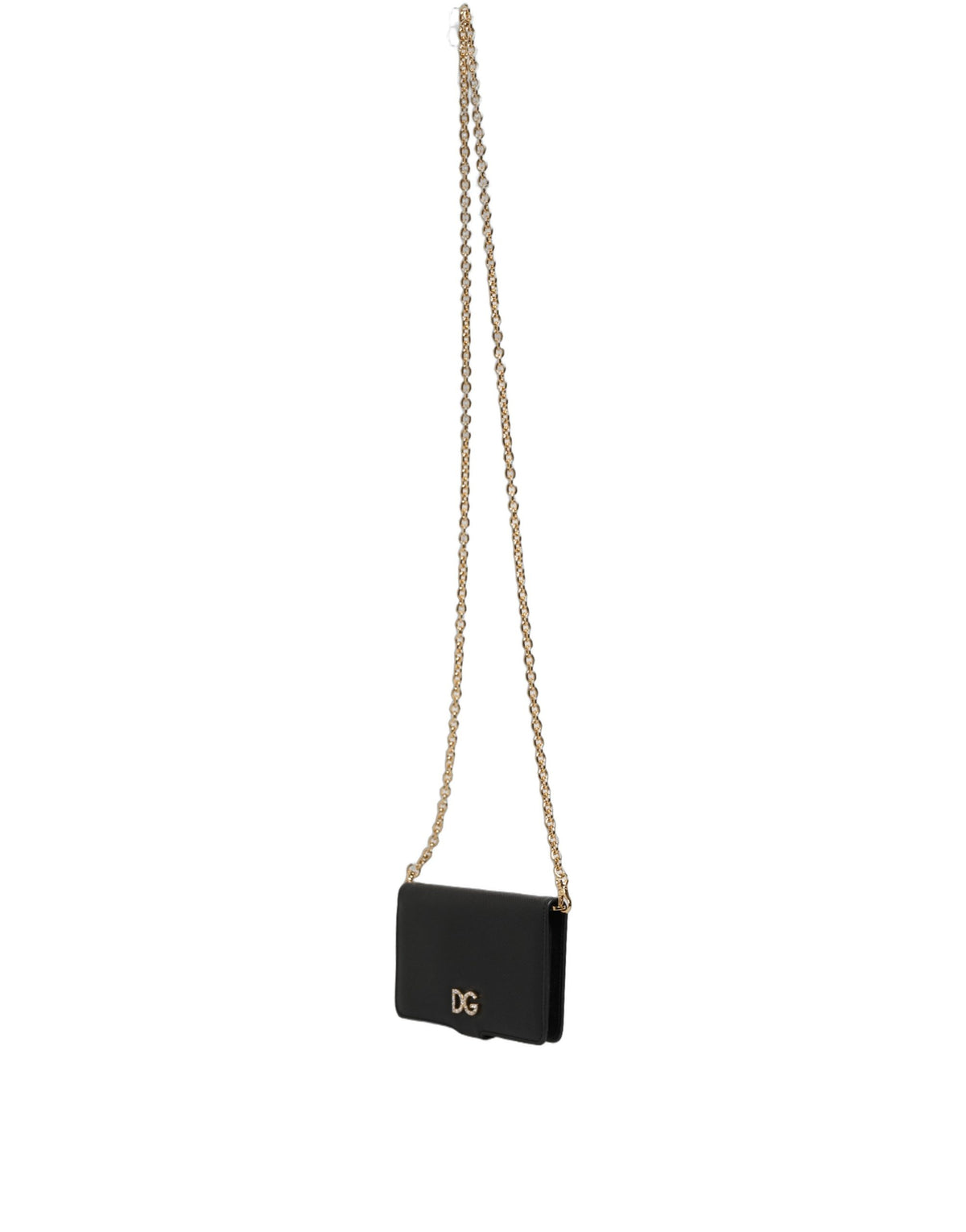 Dolce & Gabbana Black Calf Leather Phone Flip Cover - Artisan