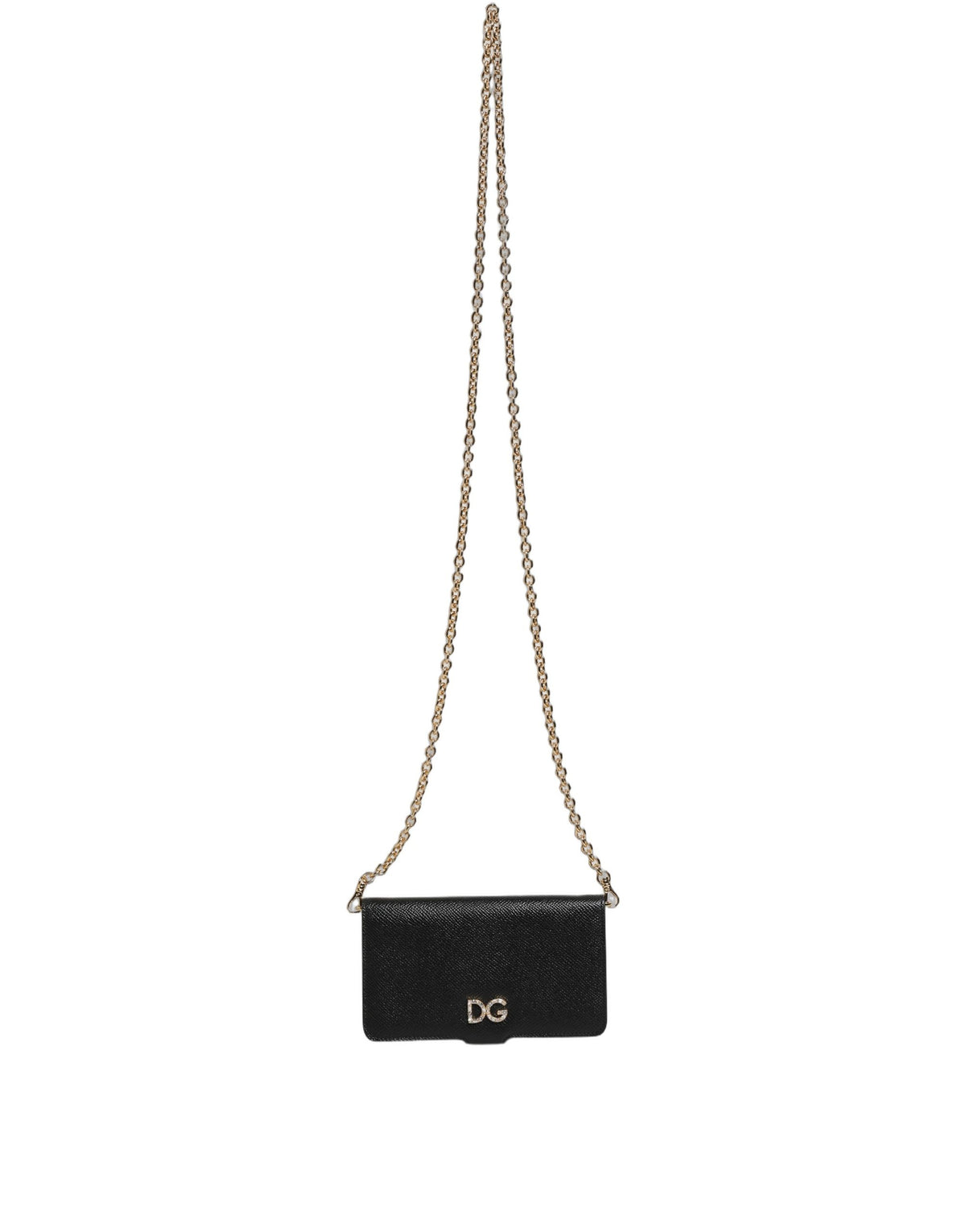 Dolce & Gabbana Black Calf Leather Phone Flip Cover - Artisan