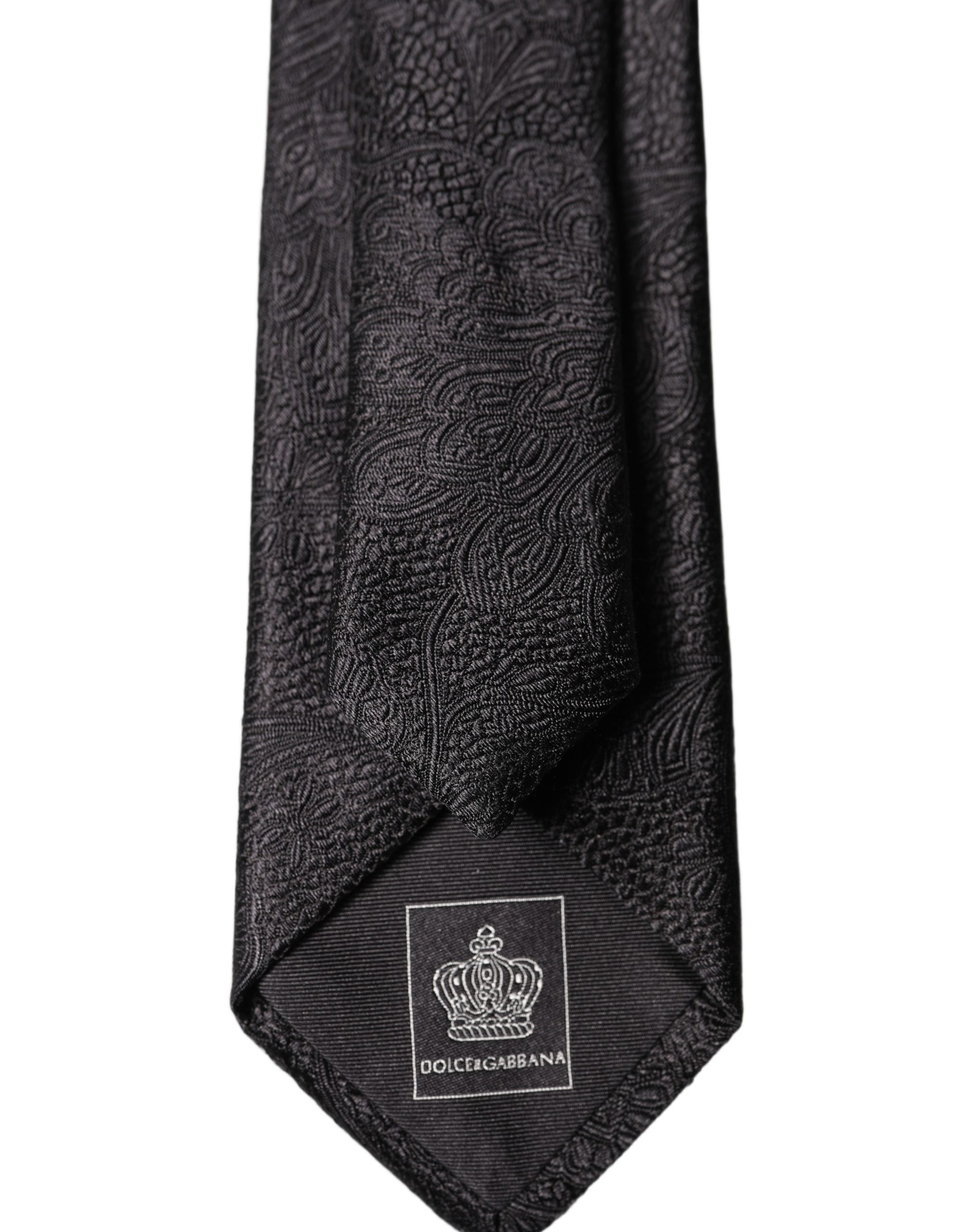 Dolce & Gabbana Black Silk Necktie - Timeless Italian Elegance