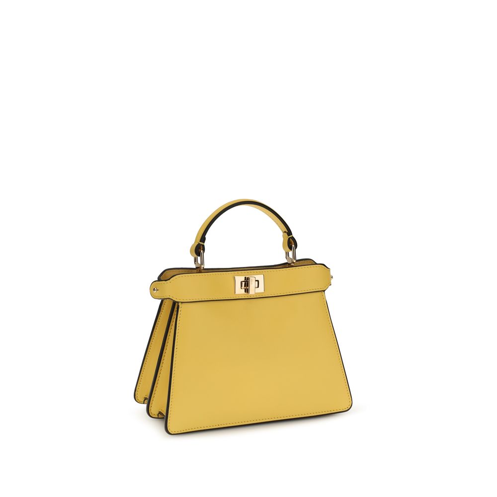 Experience the exquisite Fendi Bicolor Calf Leather Bos Taurus Handbag, a masterpiece of luxury crafted from sumptuous silky calfskin, perfect for the discerning individual.