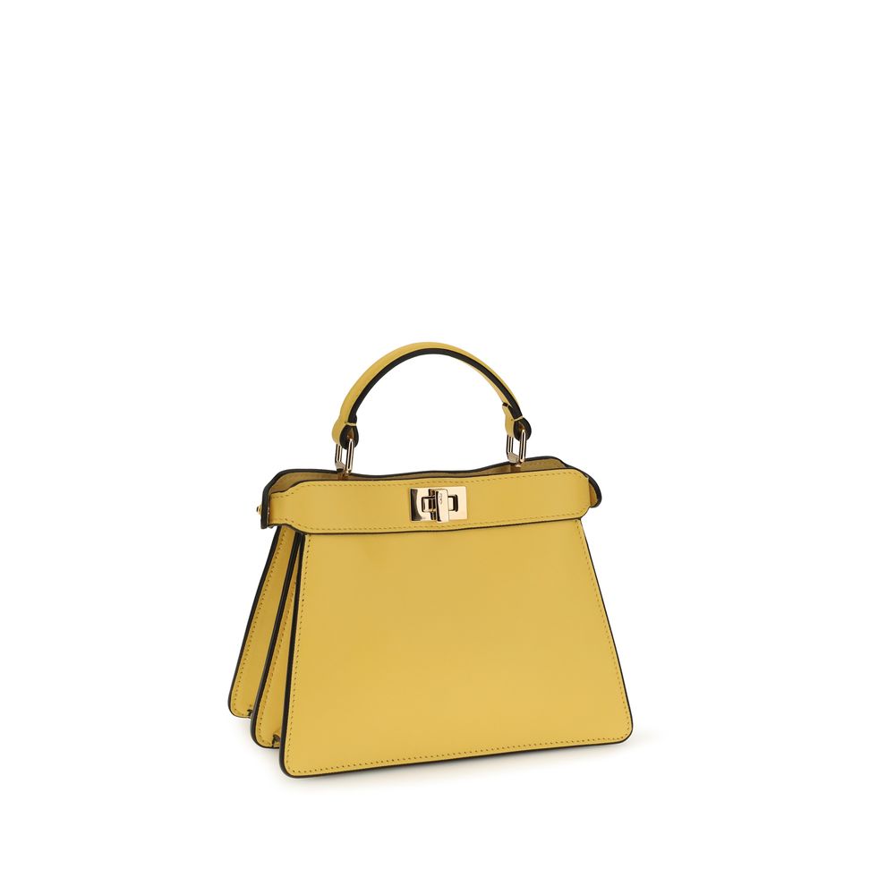 Elevate your style with the Fendi Bicolor Calf Leather Bos Taurus Handbag, a masterpiece of luxurious craftsmanship and timeless elegance, perfect for any occasion.