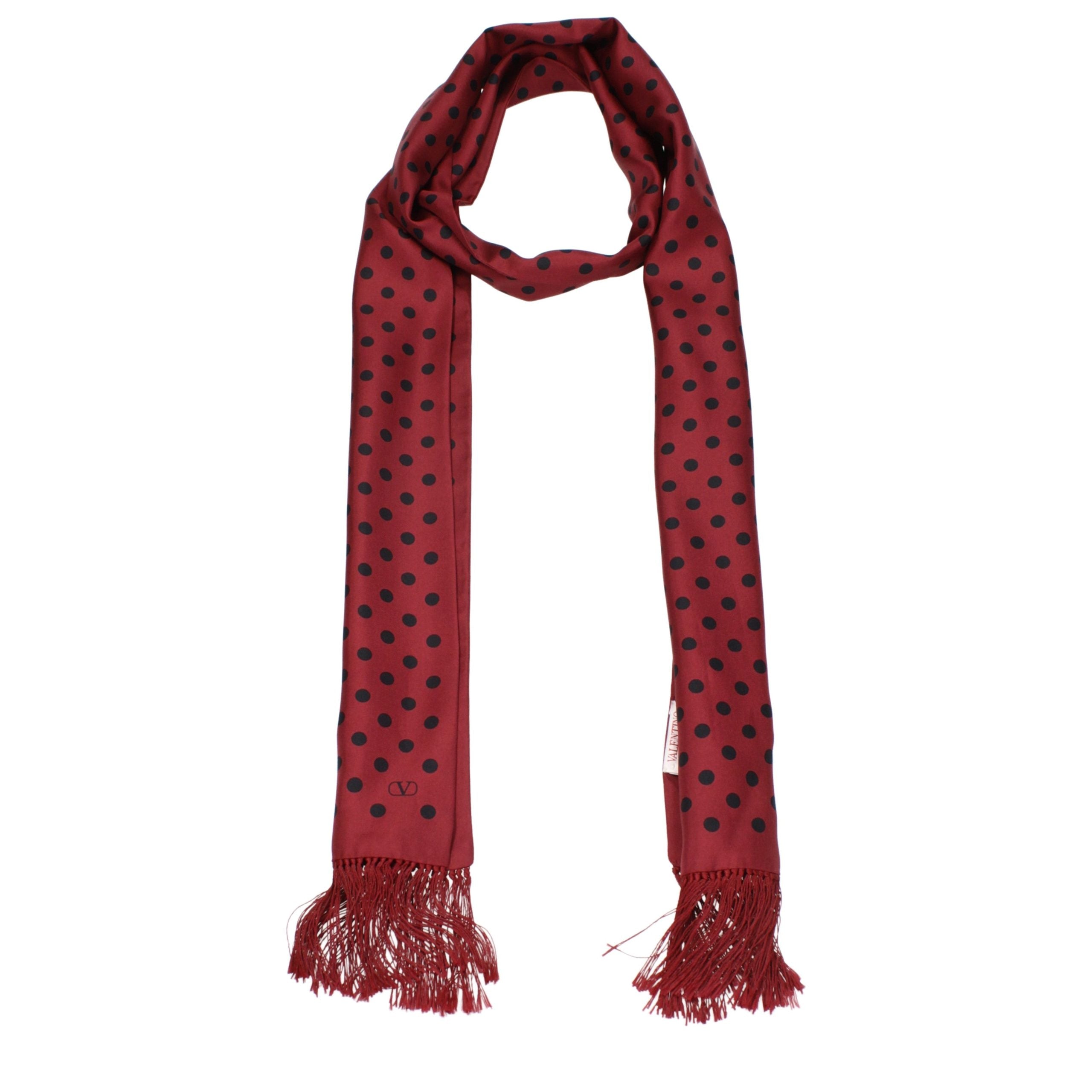 Valentino Garavani Red Silk Foulard - Artisanal Luxury Accessory