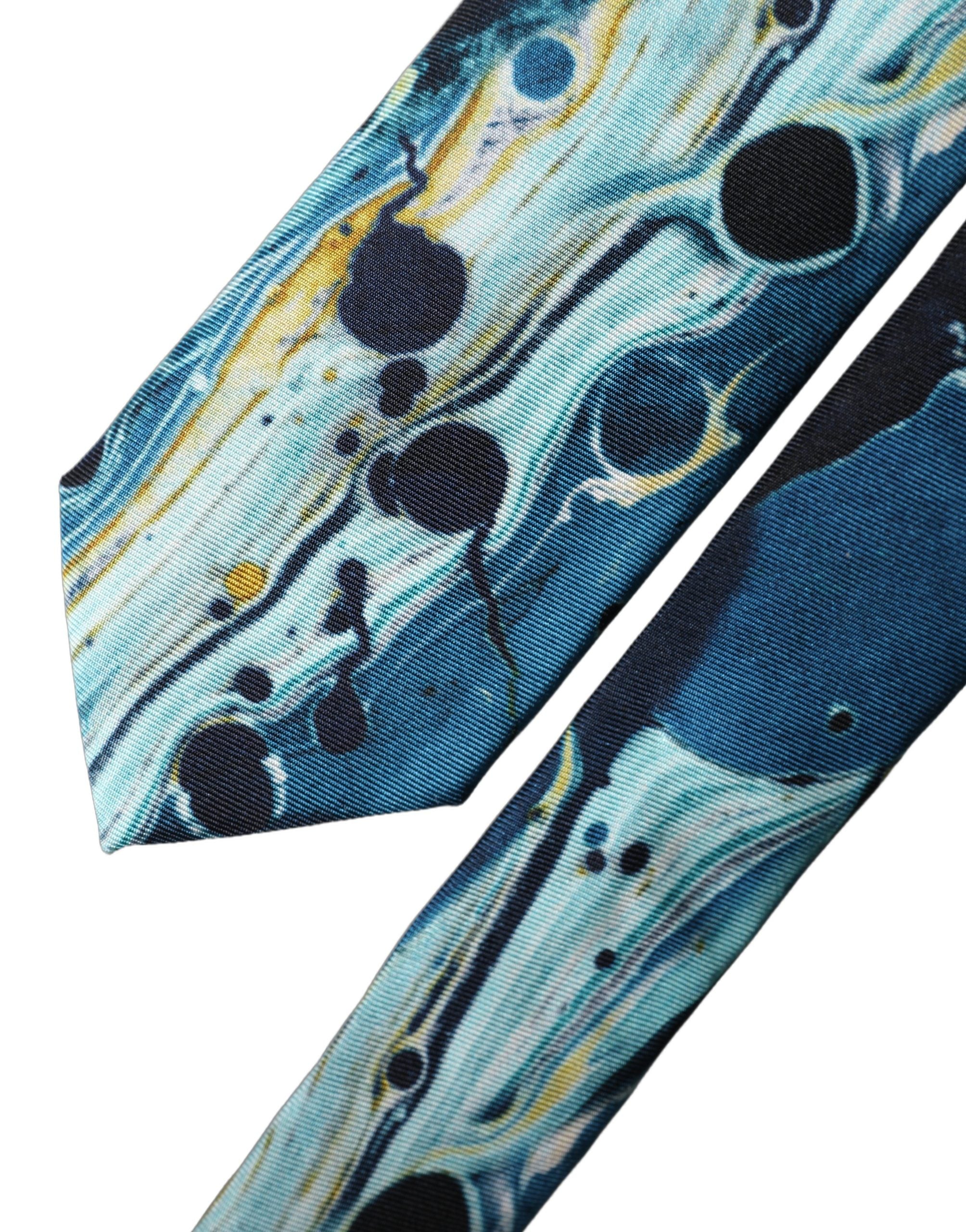 Dolce & Gabbana Multicolor Abstract Silk Necktie - Exquisite Elegance