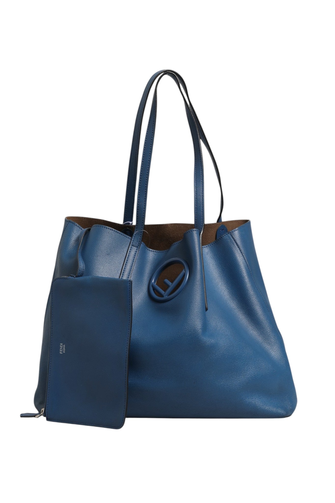 Elevate your style with the Fendi Leather Navy Blue Shopping Tote, a timeless blend of Italian craftsmanship and modern elegance, perfect for the discerning individual.