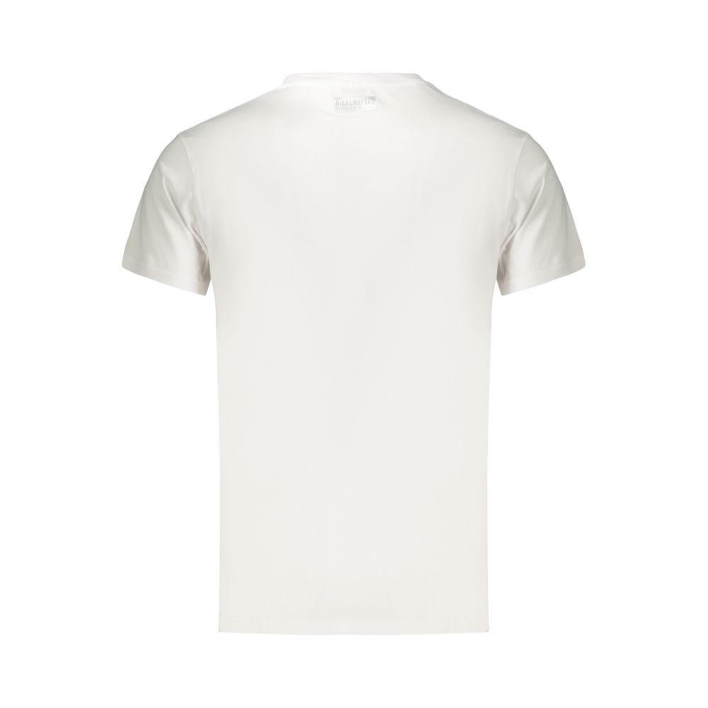 Bikkembergs White Cotton T-Shirt - Designer Luxury Essentials
