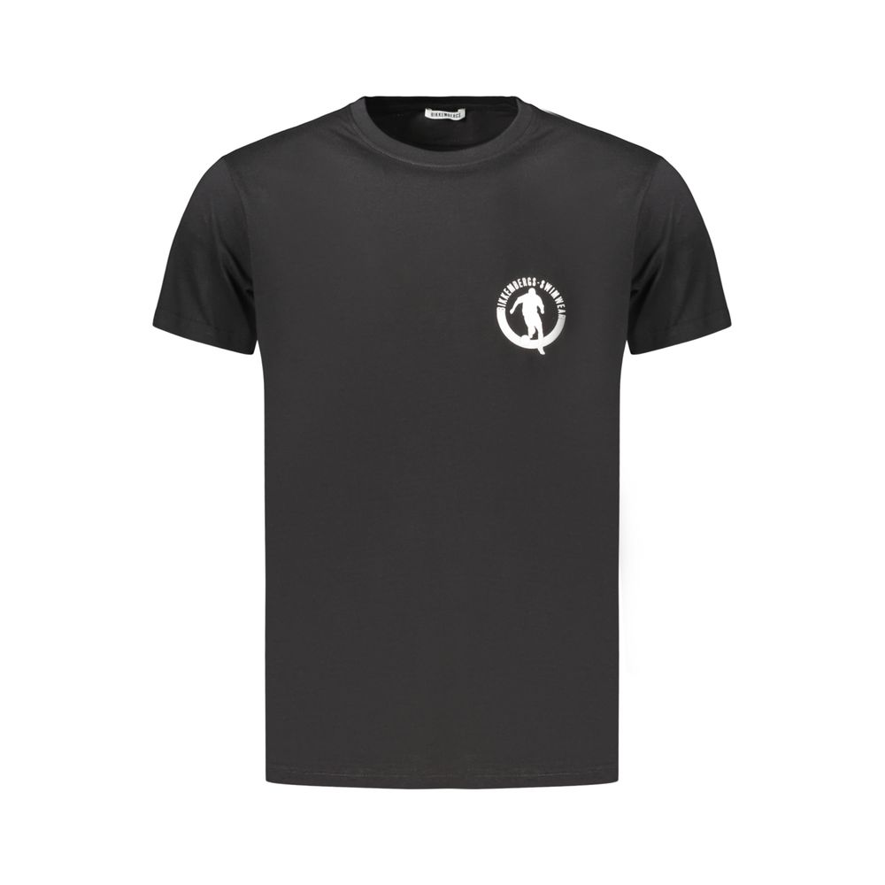 Bikkembergs Black Cotton T-Shirt - Designer Luxe Essentials