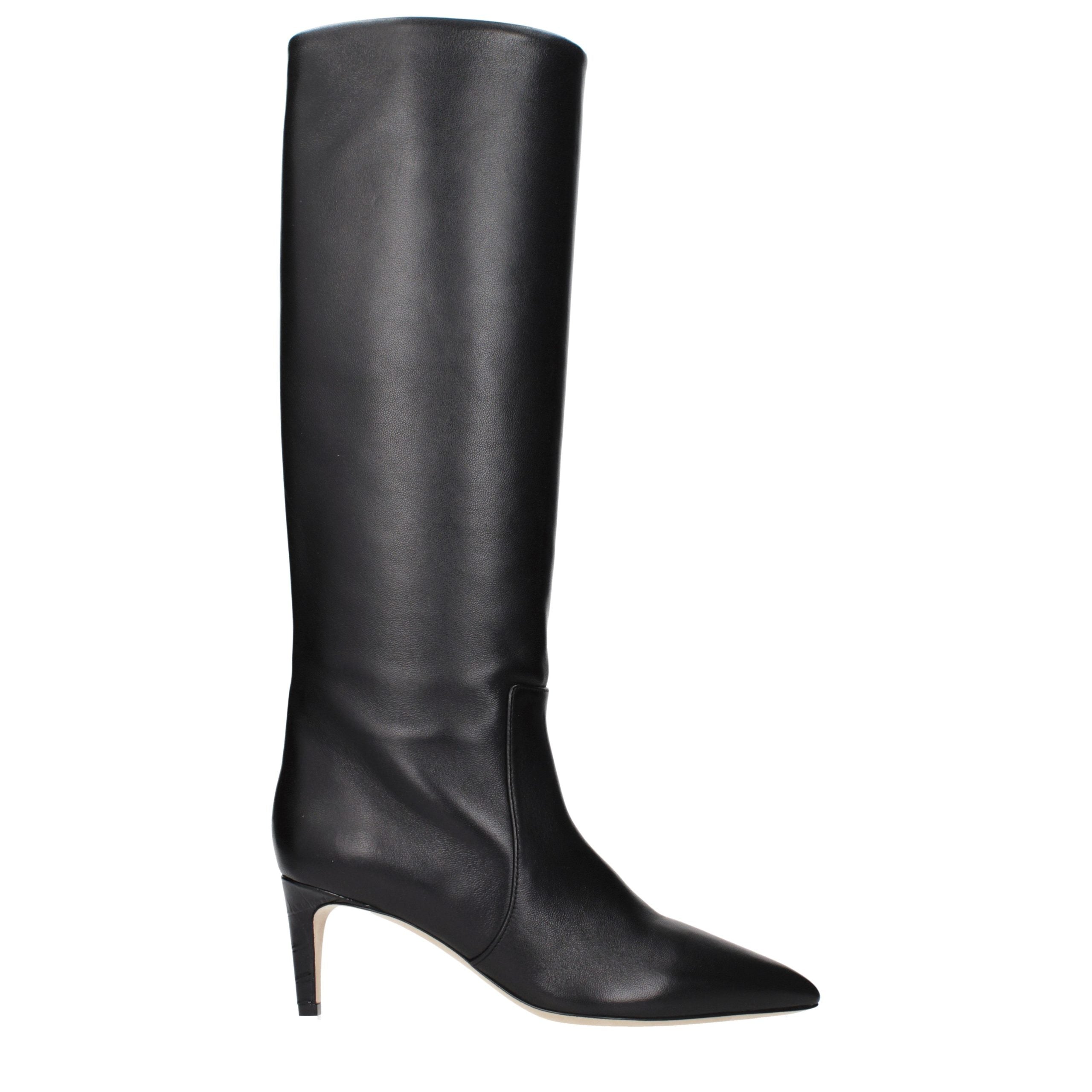Step into unparalleled elegance with the Paris Texas Black Leather Ankle Boots, where luxurious leather meets intentional distressing, embodying sophistication for every occasion.