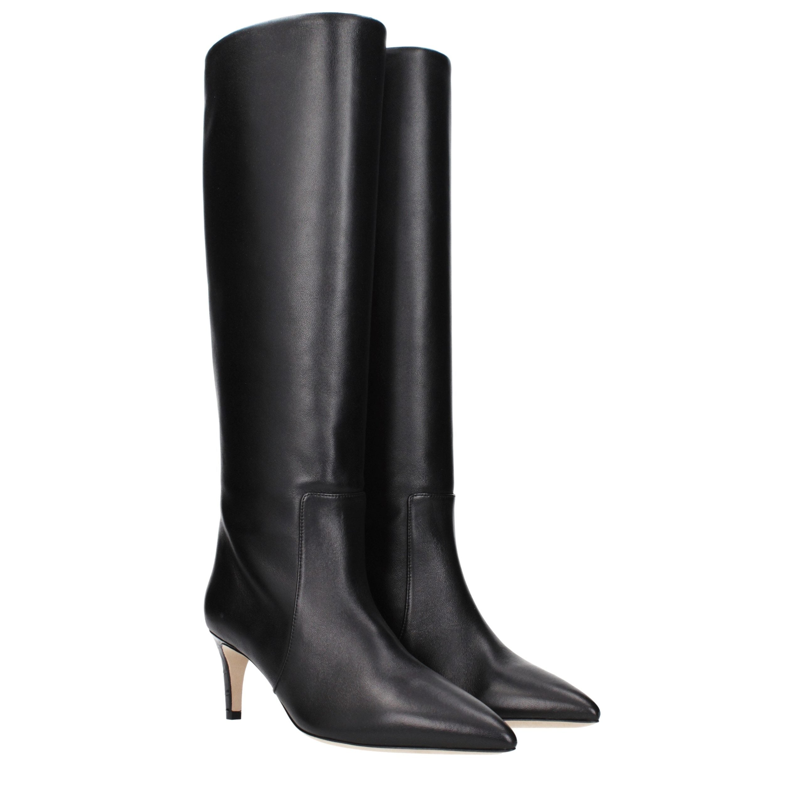 Step into a realm of elegance with Paris Texas Black Leather Ankle Boots, where luxurious leather and unique distressing create an exquisite statement of sophistication.