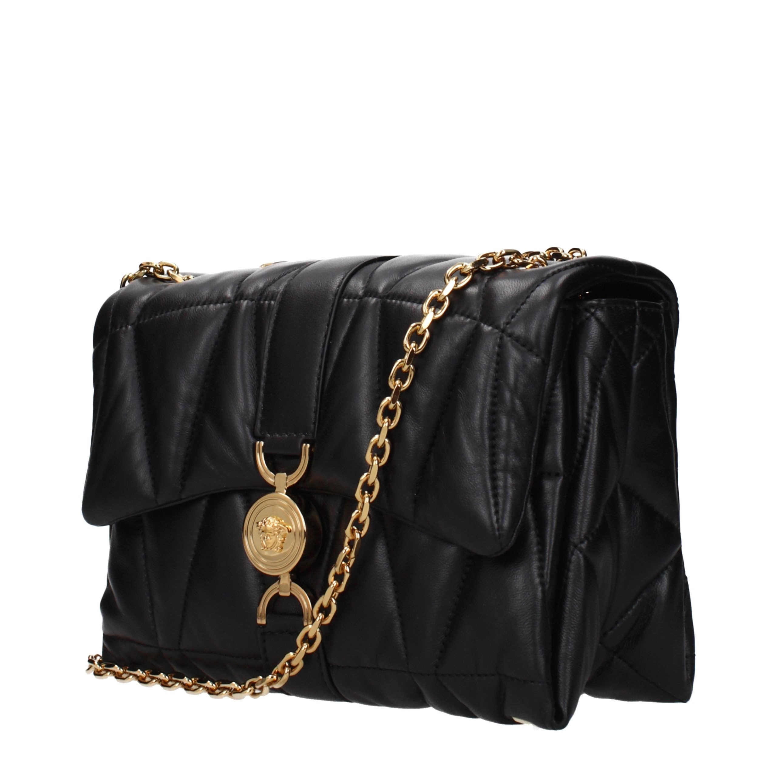 Discover the Versace Black Leather Shoulder Bag, a timeless symbol of luxury and sophistication, crafted for those who embody elegance and confidence.