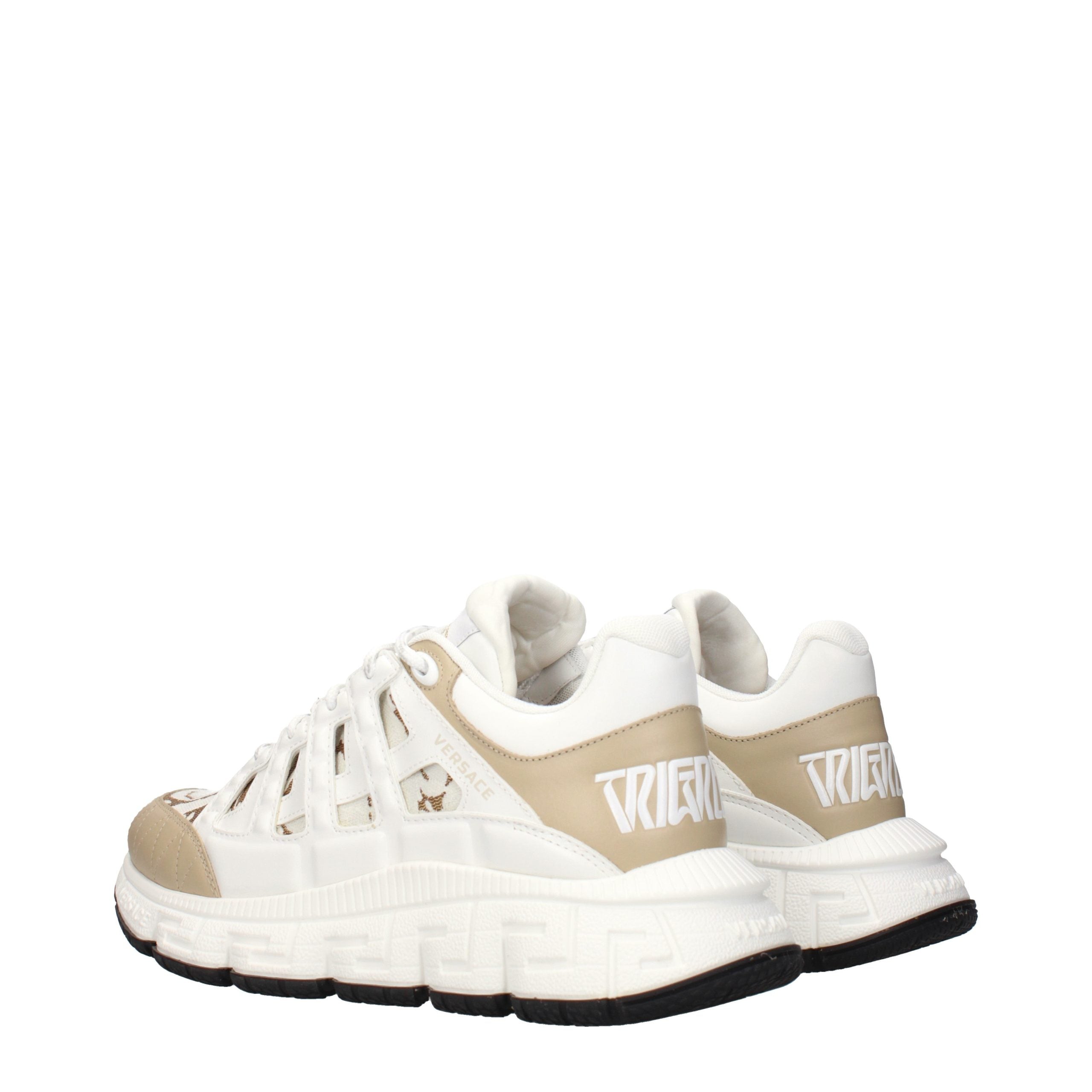 Step into elegance with Versace White Fabric Athletic Sneakers, where luxurious craftsmanship meets modern sophistication, perfect for any discerning wardrobe.