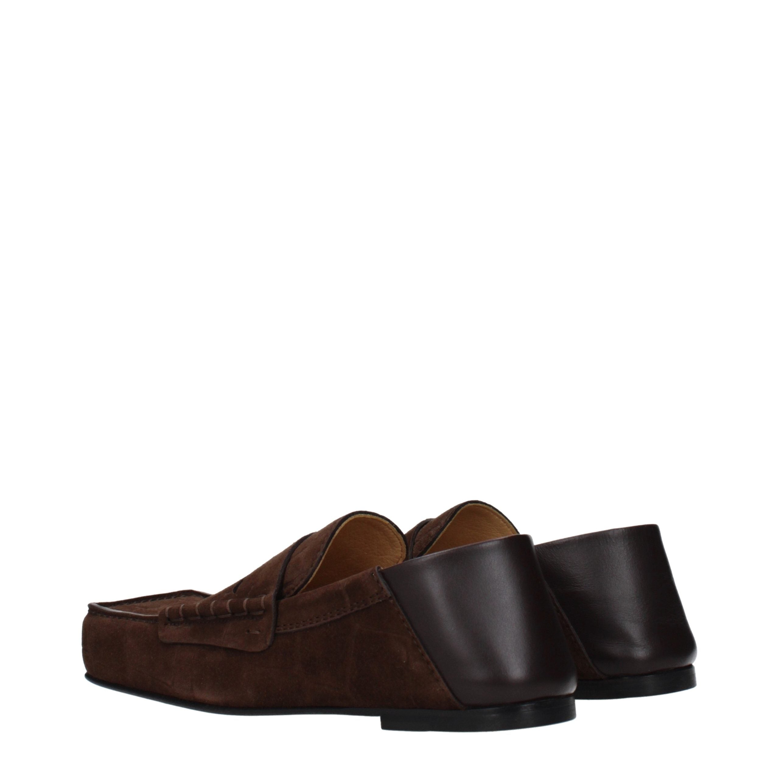 Experience the exquisite artistry of Jacquemus Brown Leather Slip-On Loafers, where luxurious suede meets vintage elegance, perfect for the discerning connoisseur.