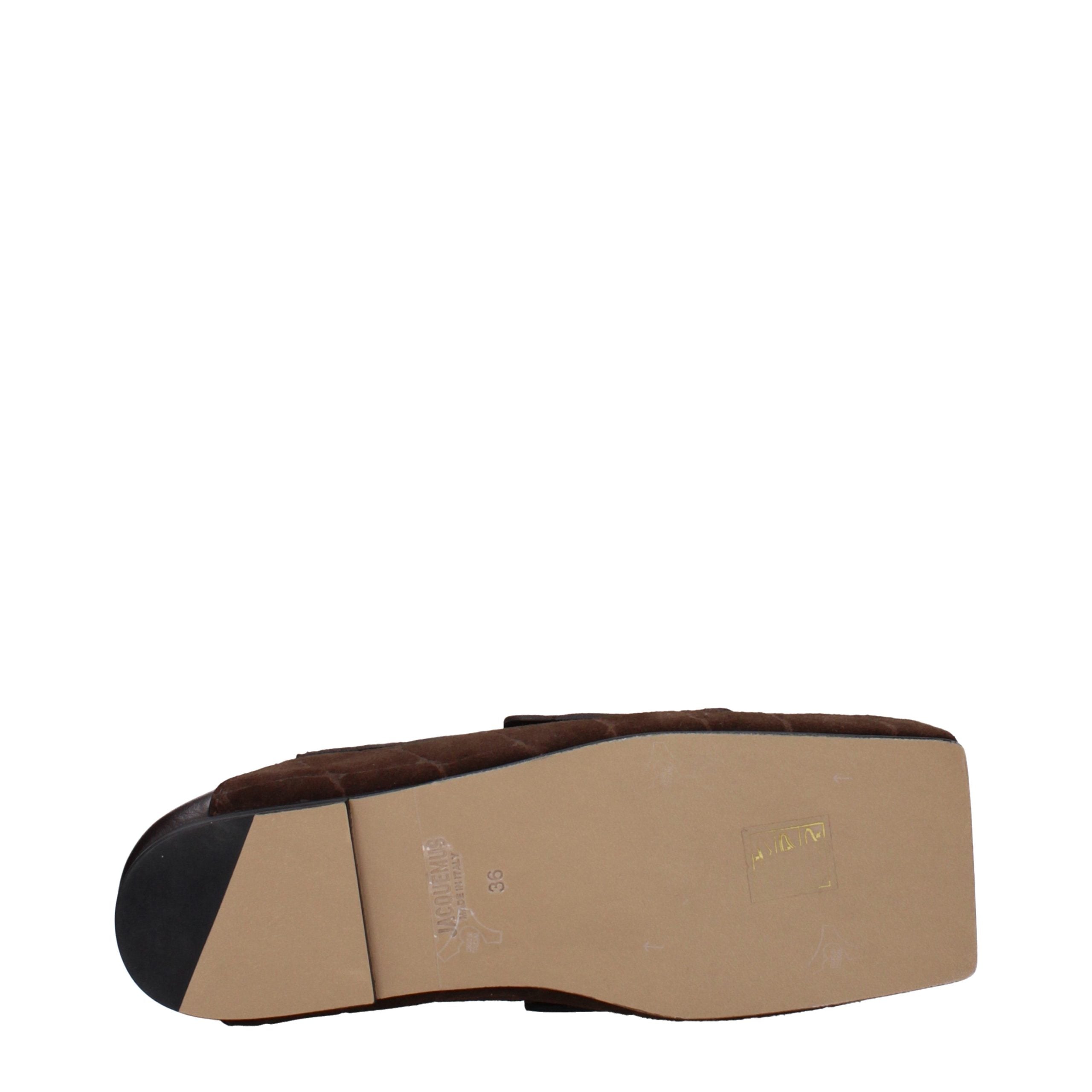 Experience the exquisite artistry of Jacquemus Brown Leather Slip-On Loafers, where sumptuous suede meets vintage elegance, elevating your style with every step.