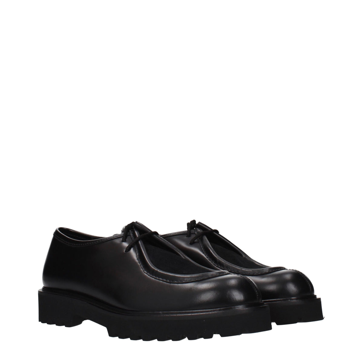 Max Mara Black Leather Oxfords and Derbies - Timeless Elegance