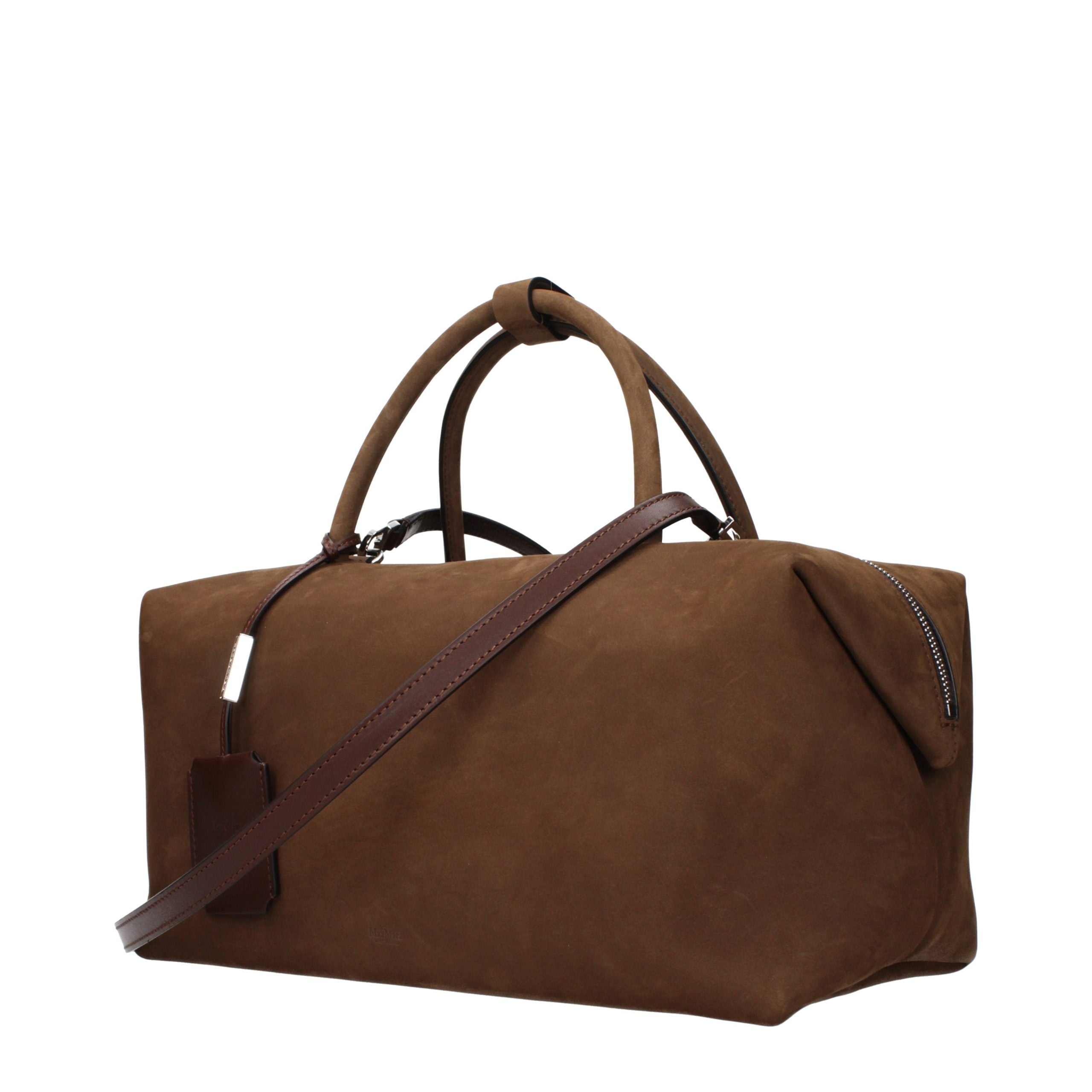 Indulge in the exquisite Max Mara Brown Leather Handbag, a timeless blend of artisanal craftsmanship and luxurious suede, perfect for elevating any sophisticated ensemble.