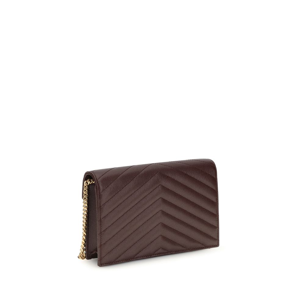 Saint Laurent Bordeaux Calf Leather Bos Taurus Wallet