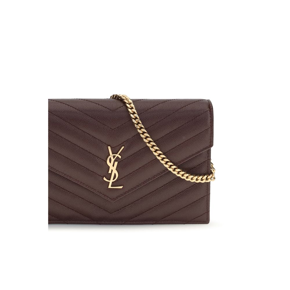 Saint Laurent Bordeaux Calf Leather Bos Taurus Wallet