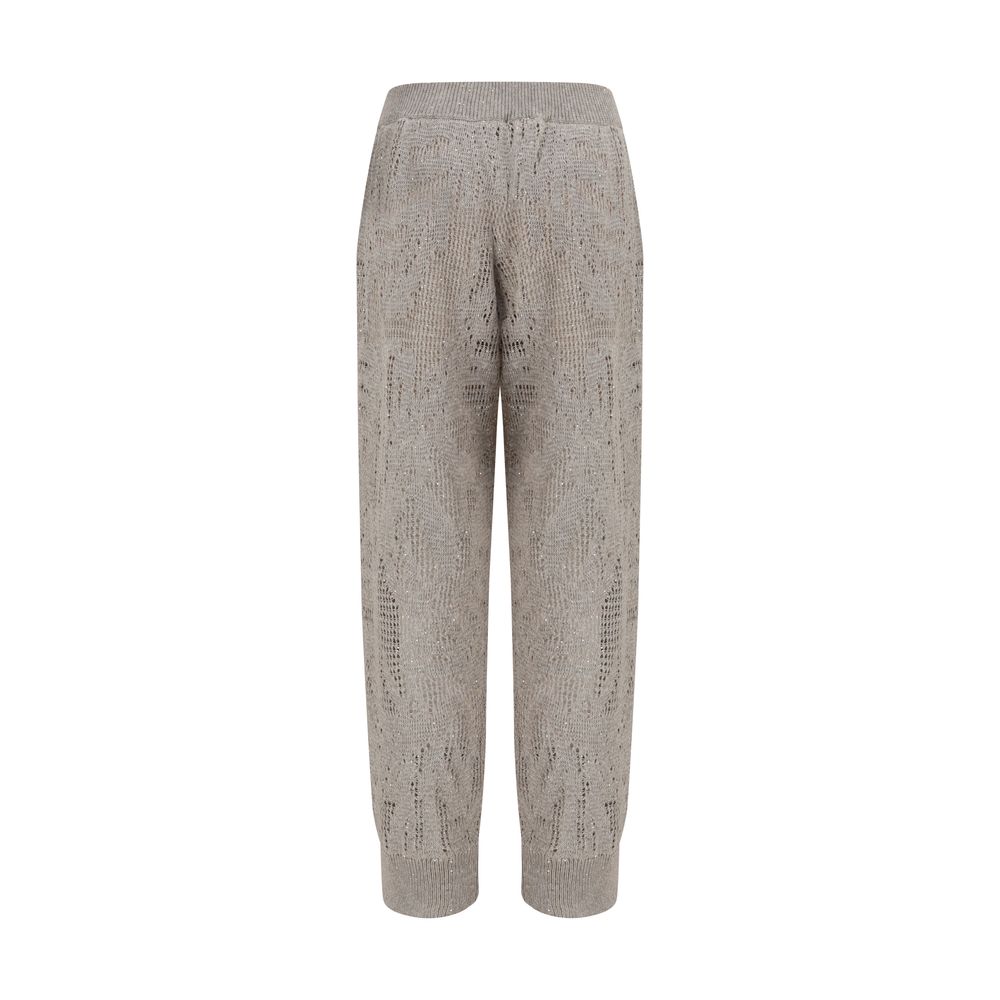 Brunello Cucinelli Beige Linen Casual Pants, Artisanal Luxury