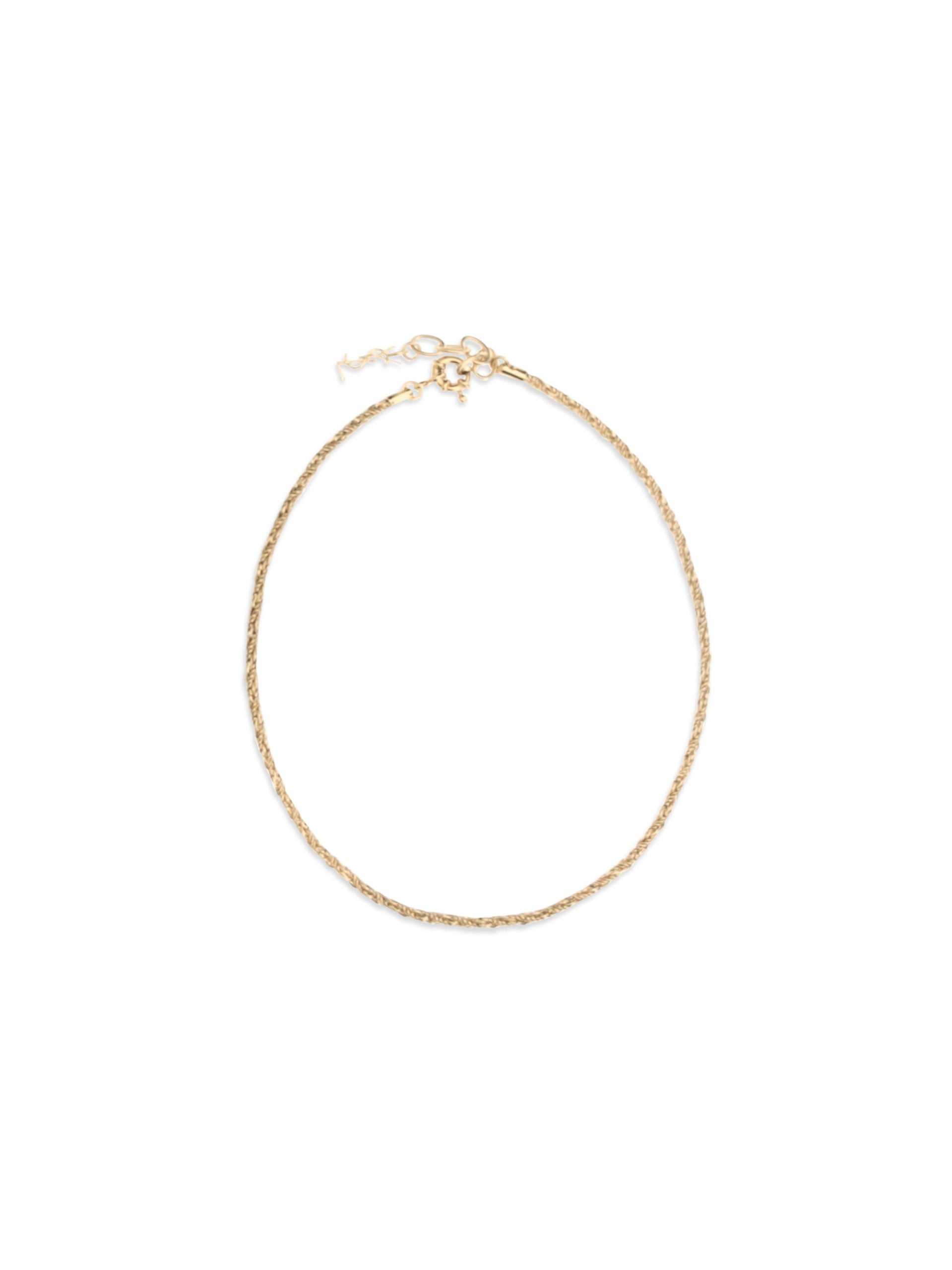 Saint Laurent Gold Brass Necklace - Timeless Elegance Redefined