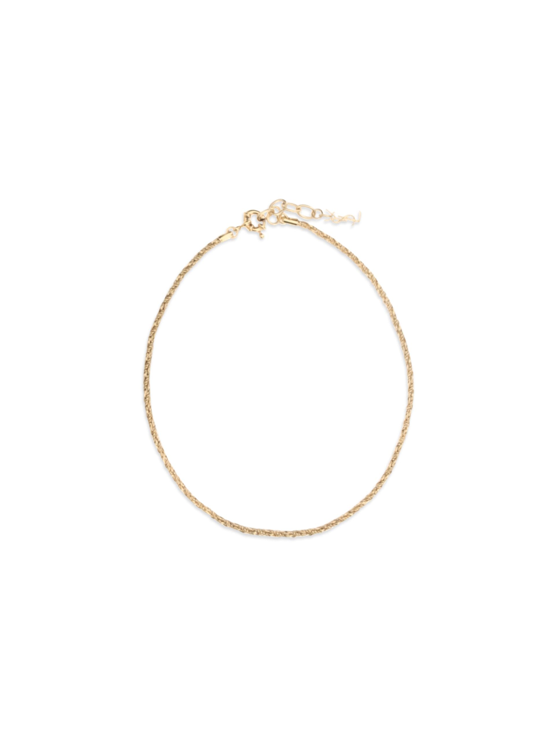 Saint Laurent Gold Brass Necklace - Timeless Elegance Redefined