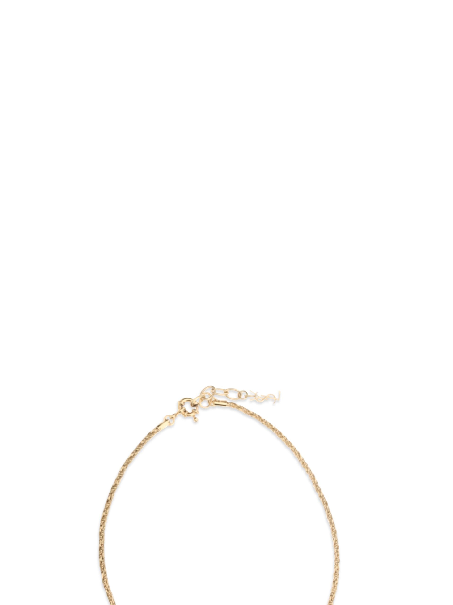 Saint Laurent Gold Brass Necklace - Timeless Elegance Redefined