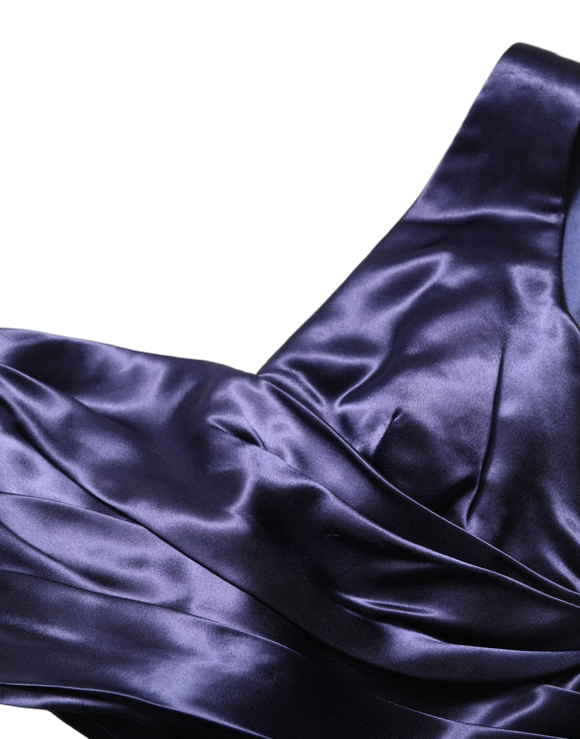 Dolce & Gabbana Navy Blue One Shoulder Evening Gown Couture