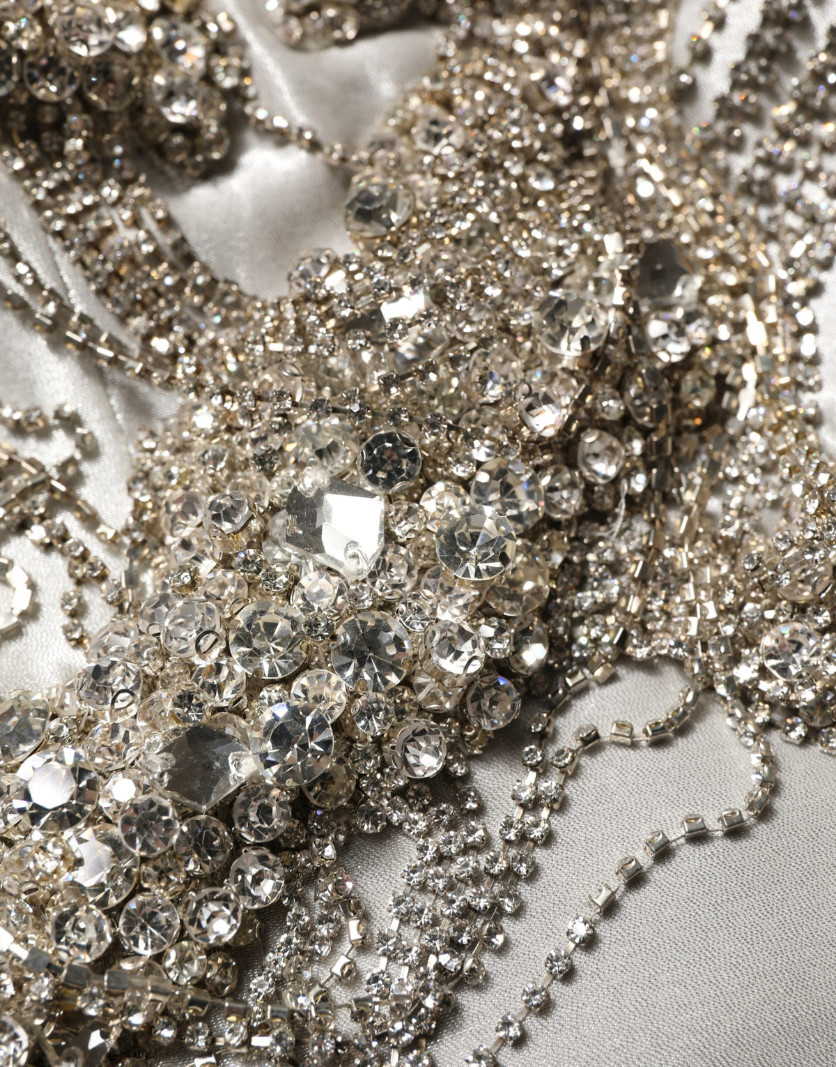 Dolce & Gabbana Silver Crystal Evening Gown - Timeless Luxury