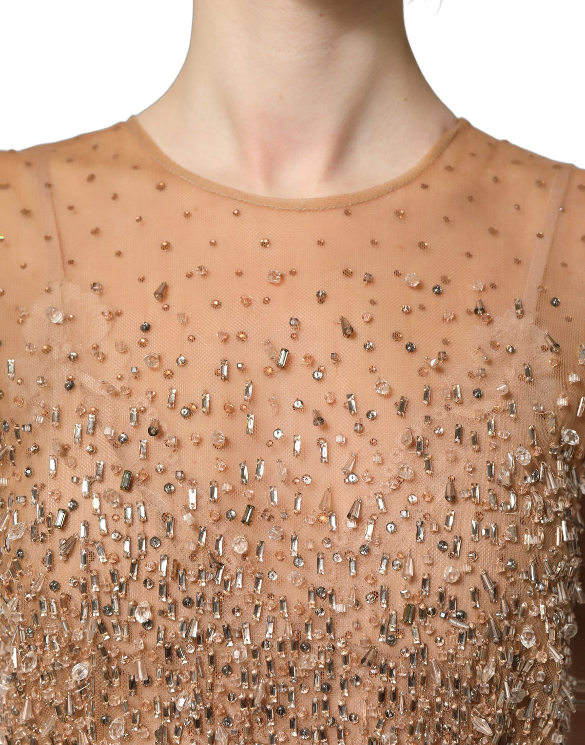 Dolce & Gabbana Brown Crystal Mermaid Gown - Exquisite Luxury
