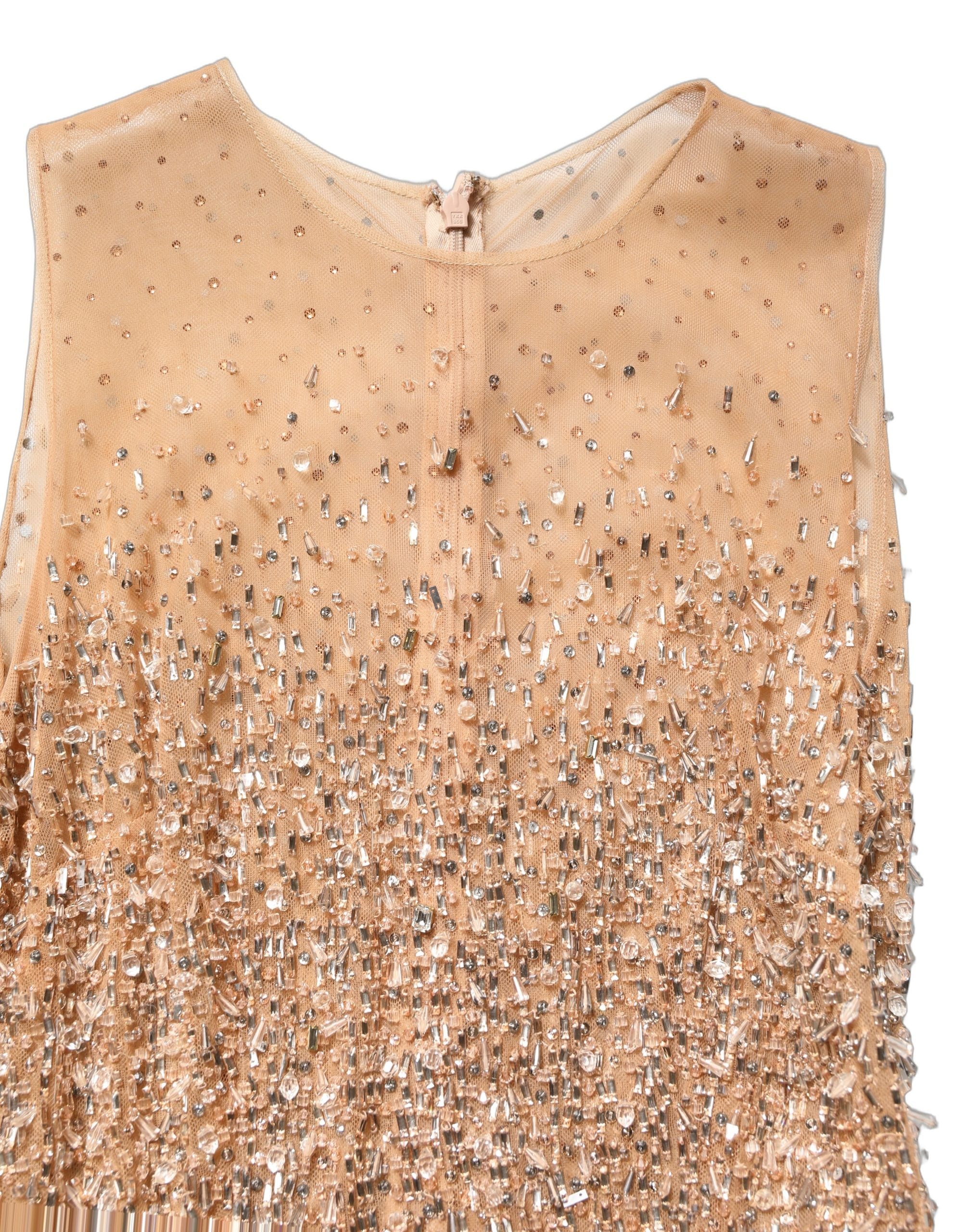 Dolce & Gabbana Brown Crystal Mermaid Gown - Exquisite Luxury