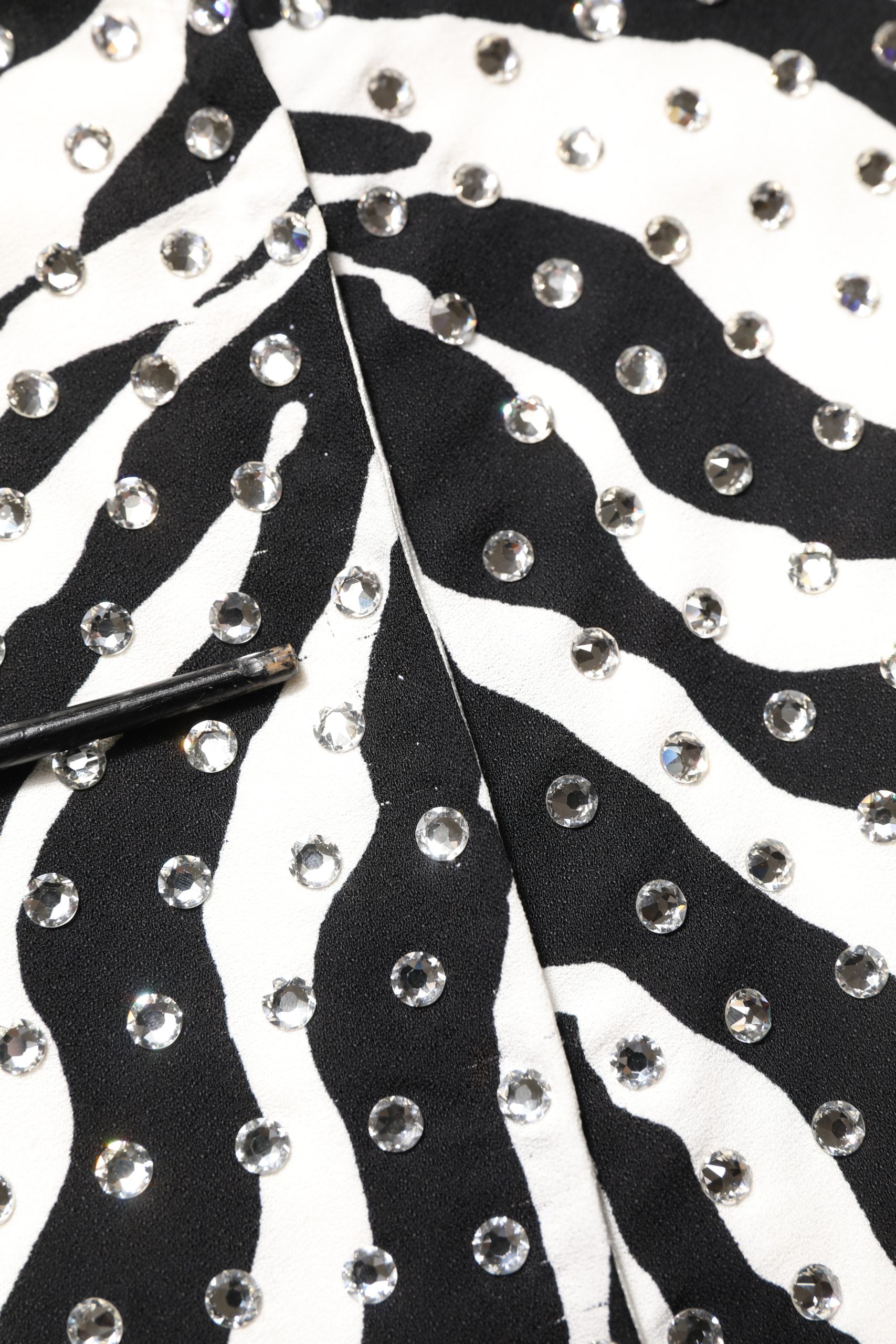 Dolce & Gabbana Zebra Crystal Embellished Sheath Dress Couture