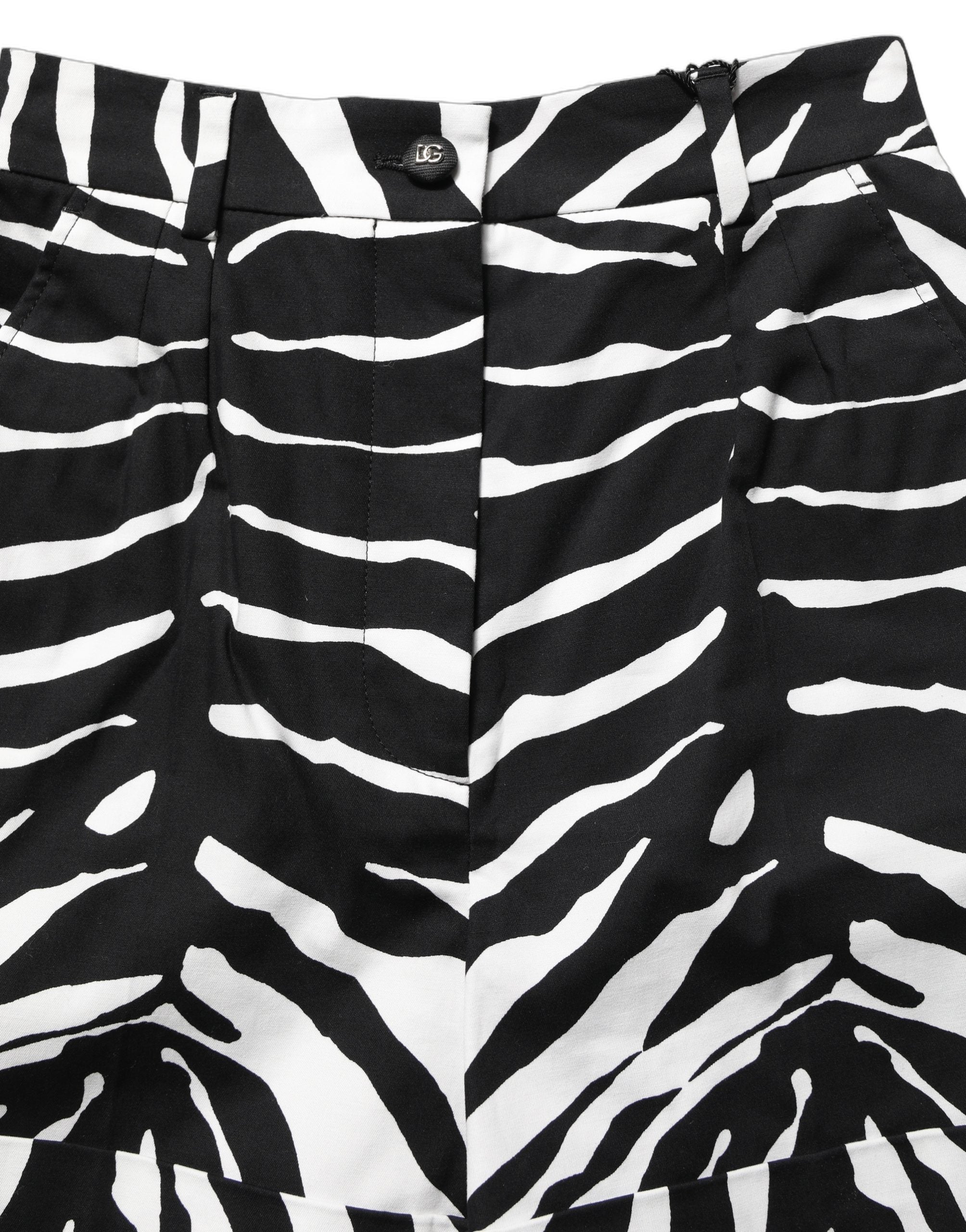 Dolce & Gabbana Zebra Print High Waist Shorts - Luxury Fashion