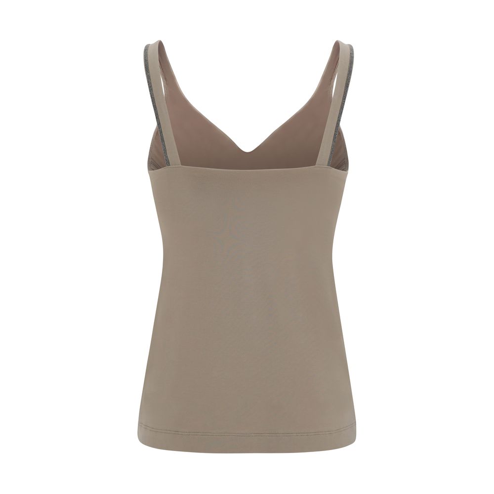 Brunello Cucinelli Beige Cotton T-Shirt, Designer Elegance