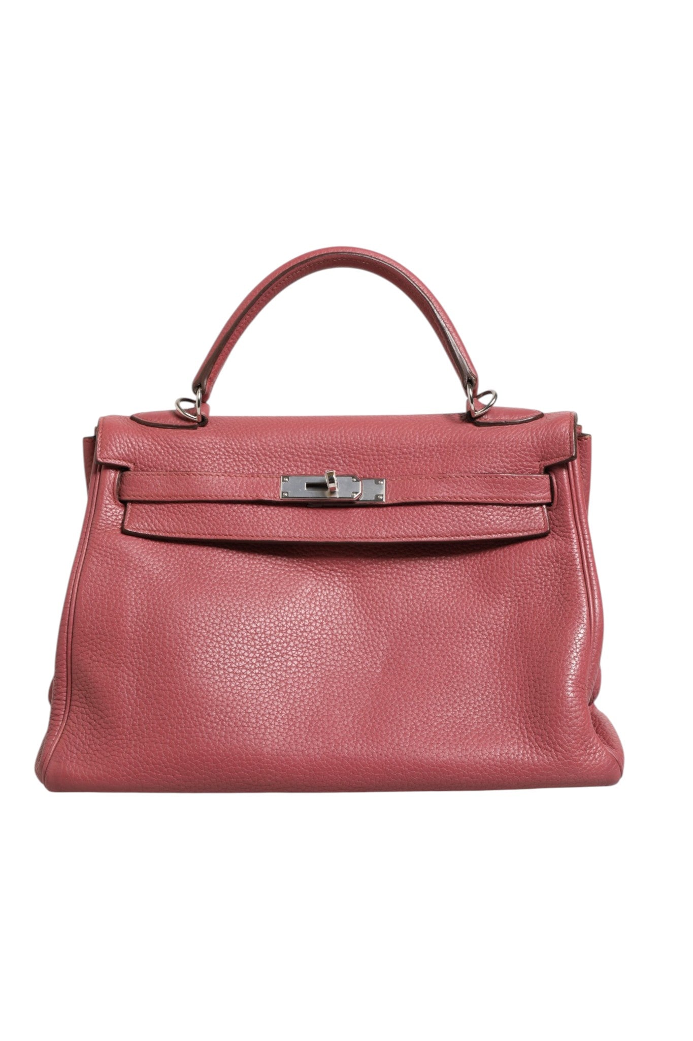 Discover the Hermès Kelly 32 in Rouge H Togo Retourne Palladium, a masterpiece of luxury craftsmanship that elevates your style with timeless elegance and sophistication.