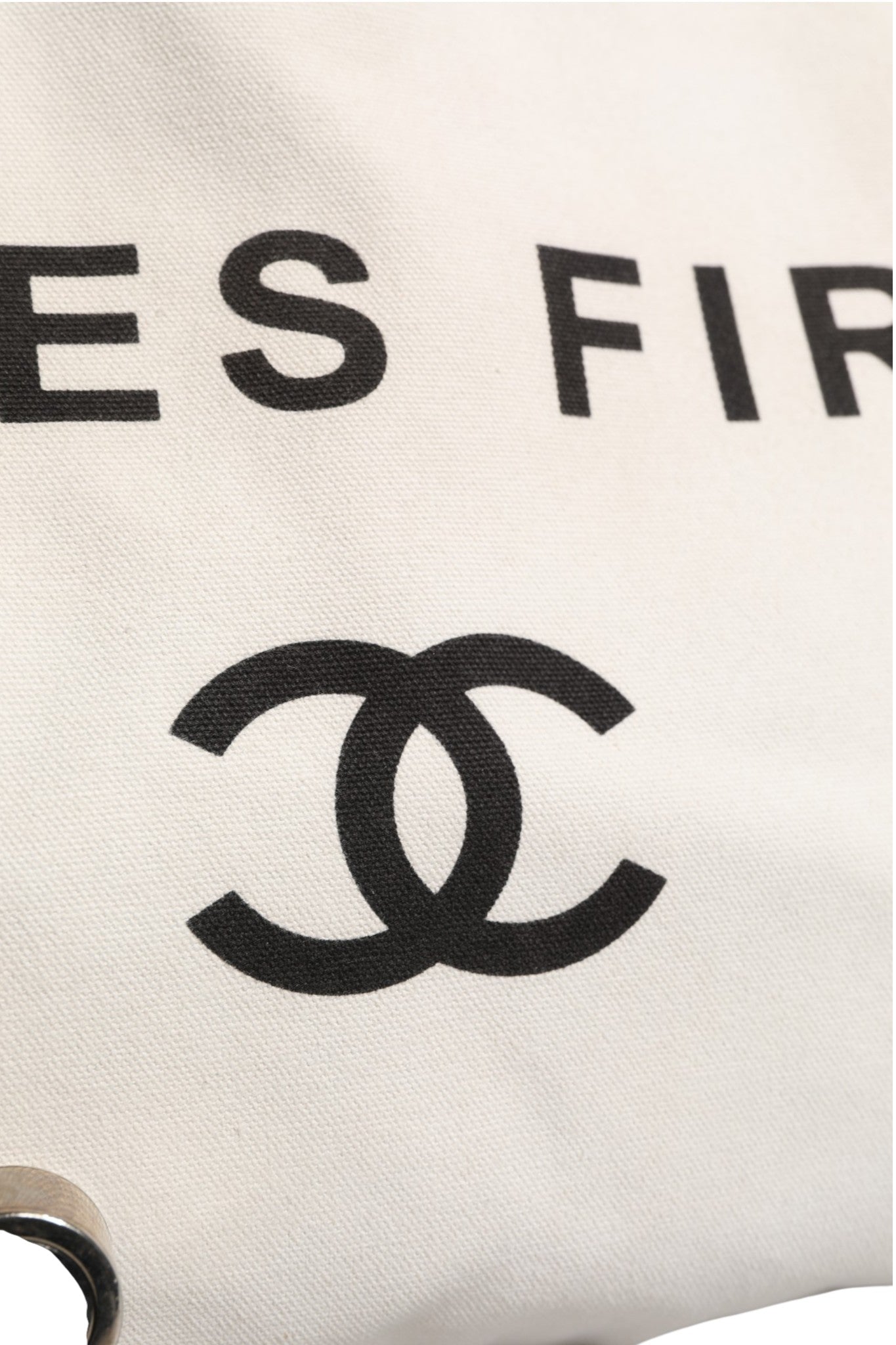 Chanel Ladies First Canvas Tote Bag - Artisanal Luxury Elegance