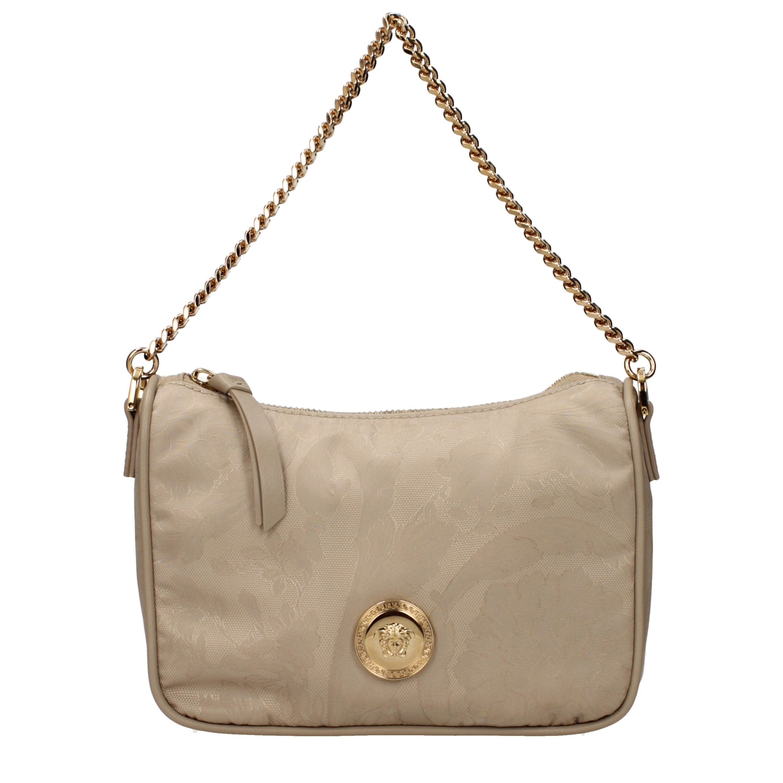 Versace Beige Fabric Handbag - Elevate Your Elegance in Luxury