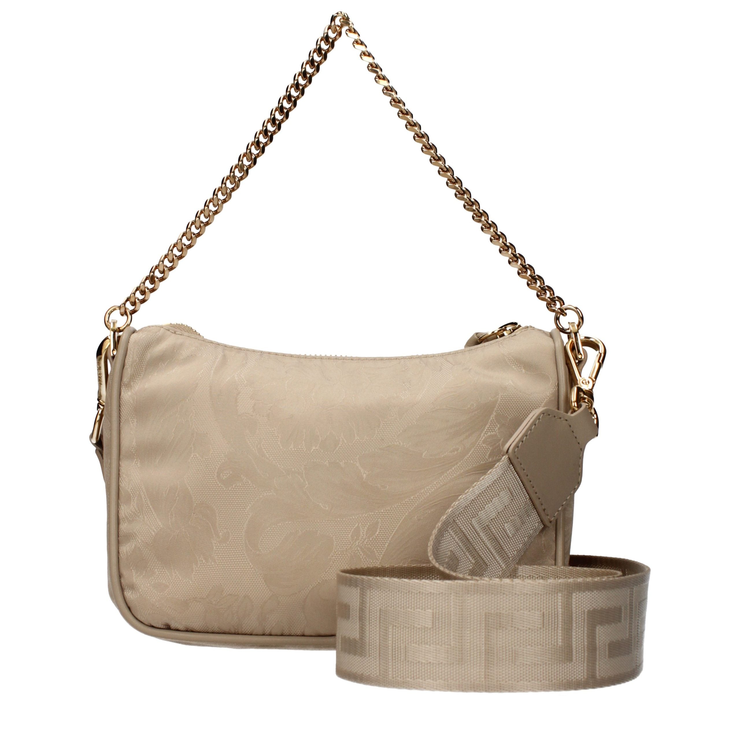Versace Beige Fabric Handbag - Elevate Your Elegance Today