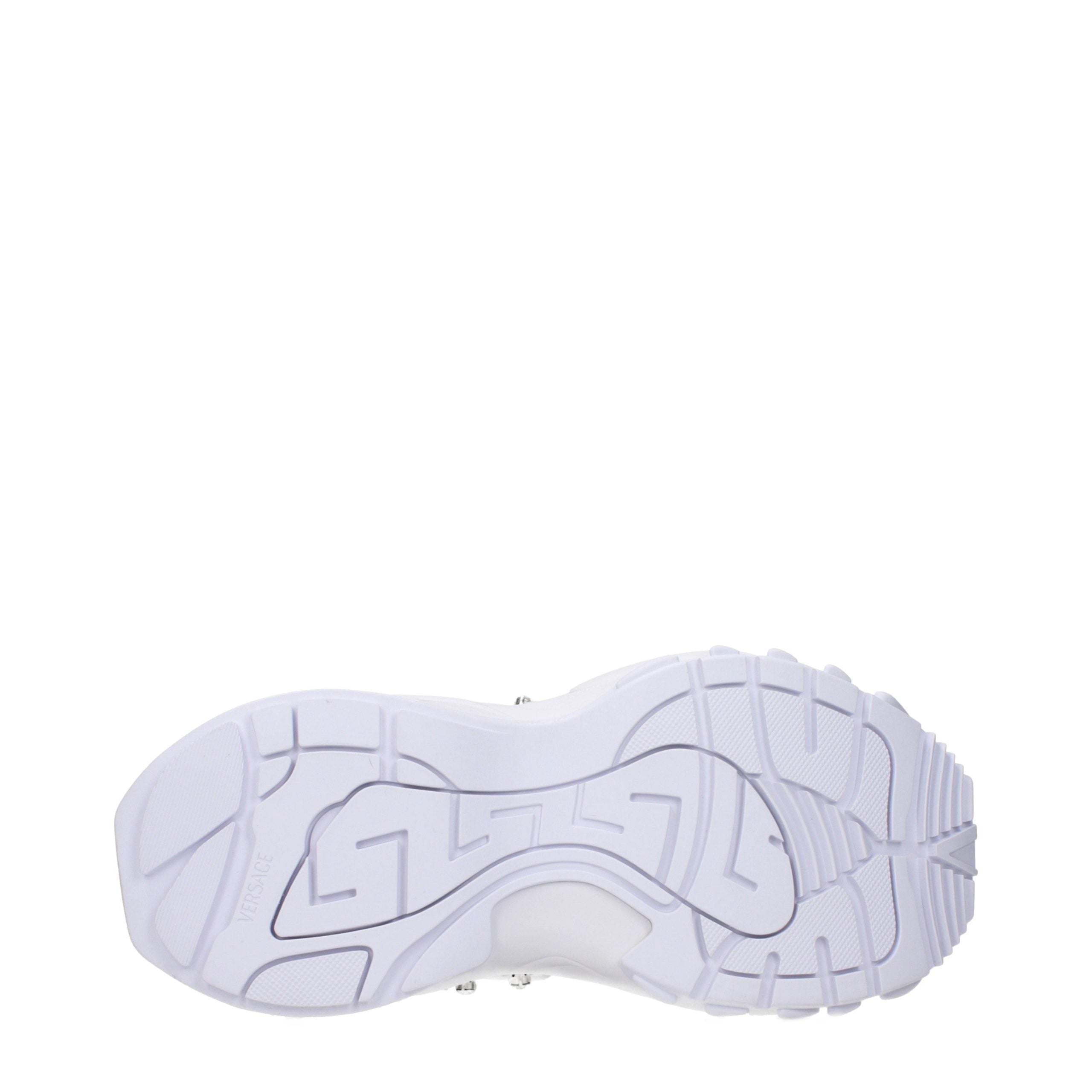 Versace White Fabric Sneakers - Artisanal Luxe Footwear