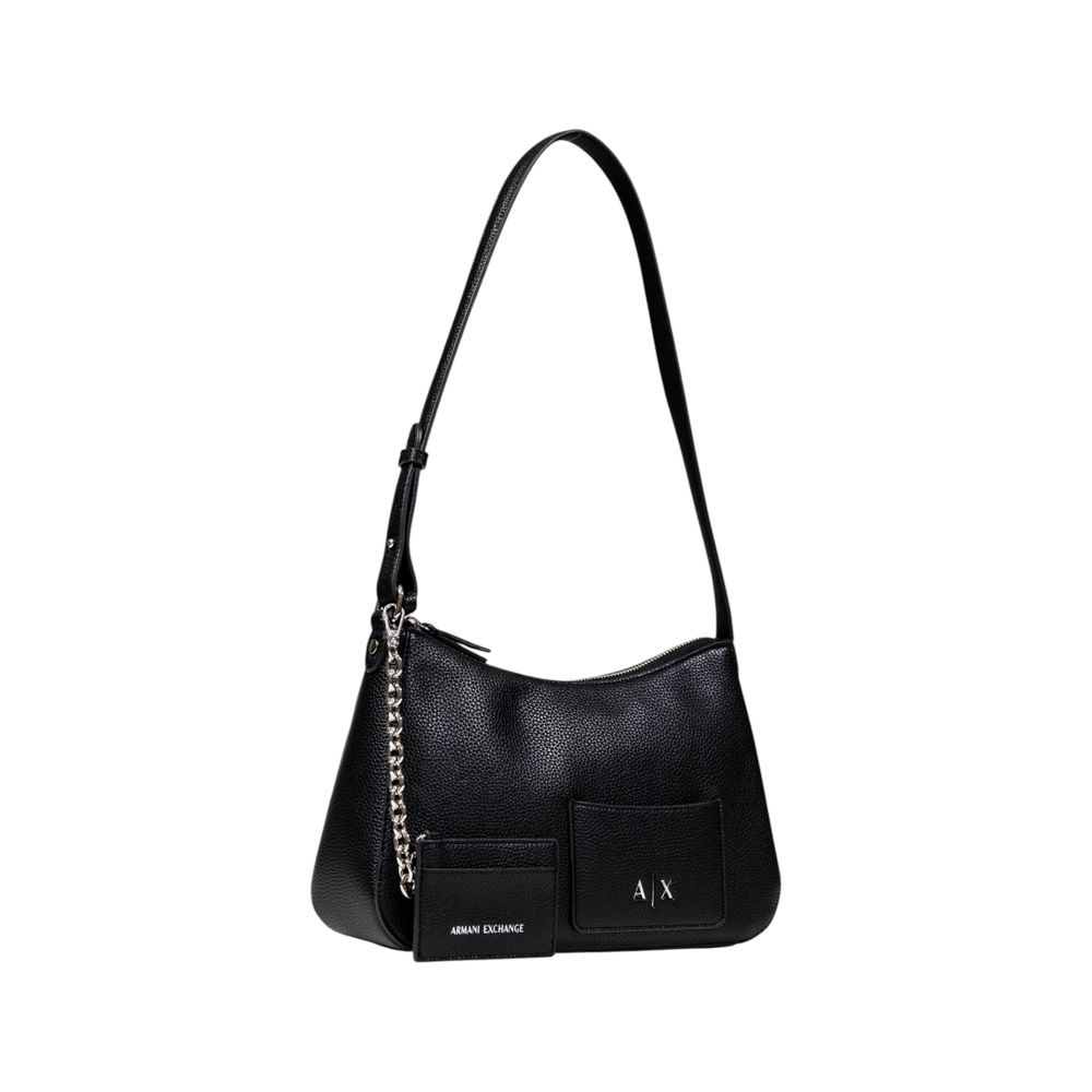 Discover the Armani Exchange Black Polyester Handbag, a medium-sized masterpiece of refined craftsmanship and luxurious design, perfect for elevating your everyday elegance.