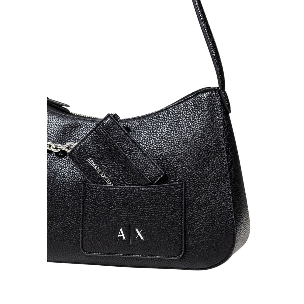 Elevate your style with the Armani Exchange Black Polyester Handbag, a fusion of refined craftsmanship and luxurious design, perfect for the discerning individual.