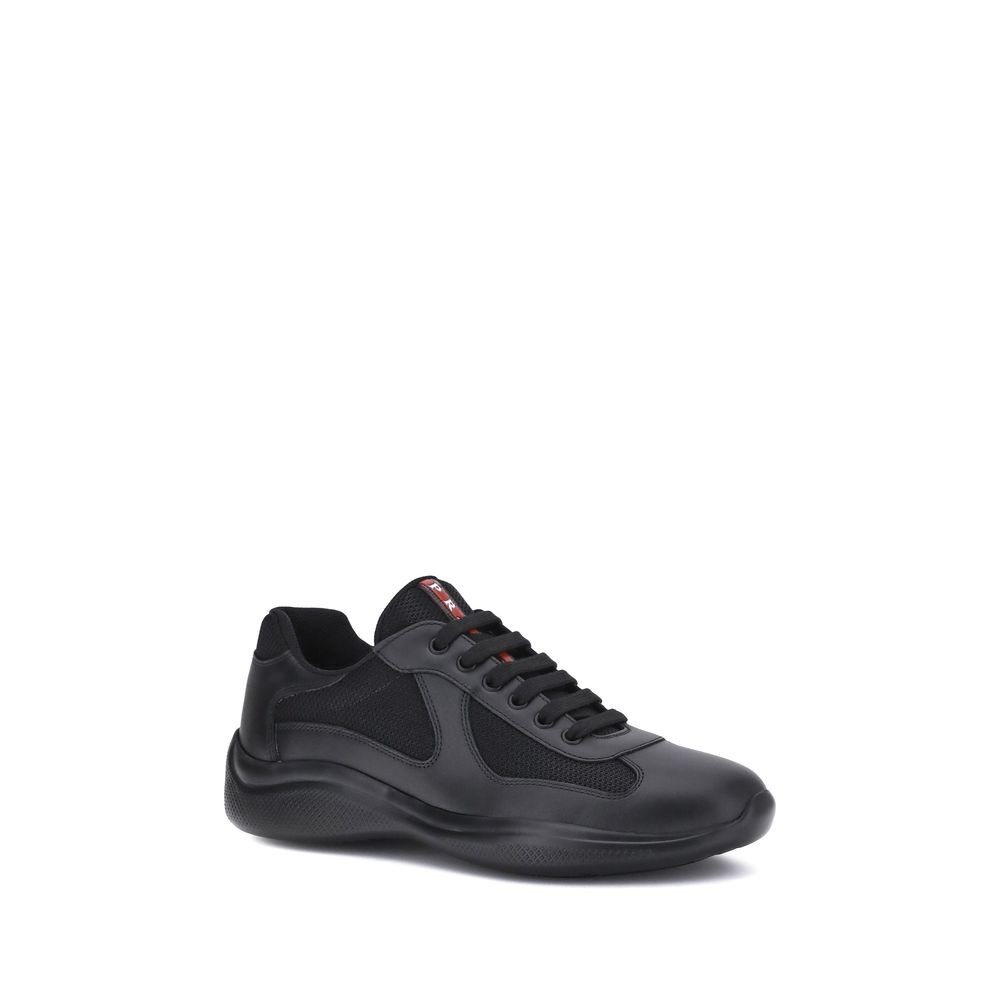 Elevate your style with Prada Black Polyamide Sneakers, a seamless blend of luxury and modern design, crafted for those who appreciate sophistication in every step.