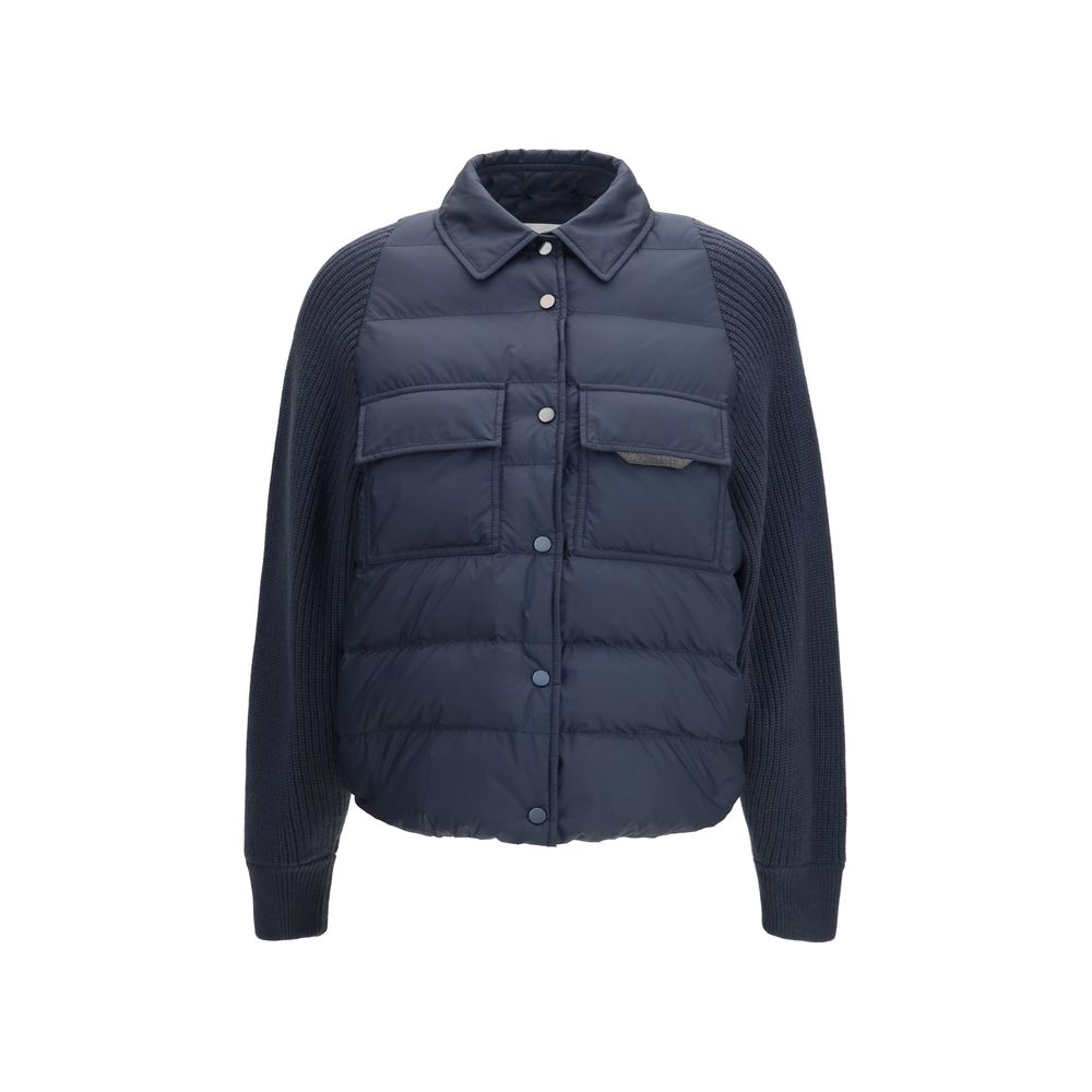 Brunello Cucinelli Monil Chain Puffer Jacket, Artisan Luxury